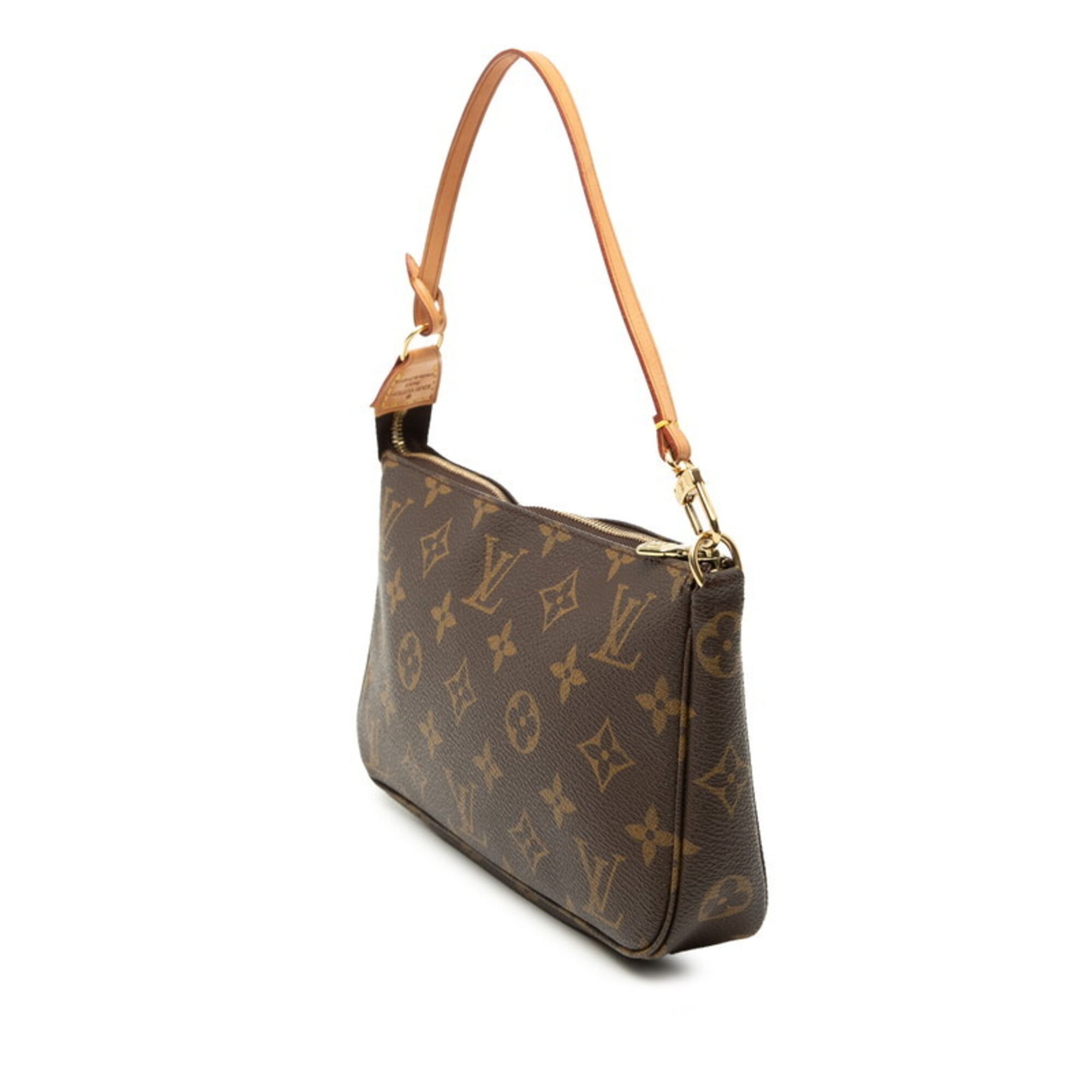Louis Vuitton Brown Pvc Leather Handbag Pochette Shoulder Bag (Pre-Owned)