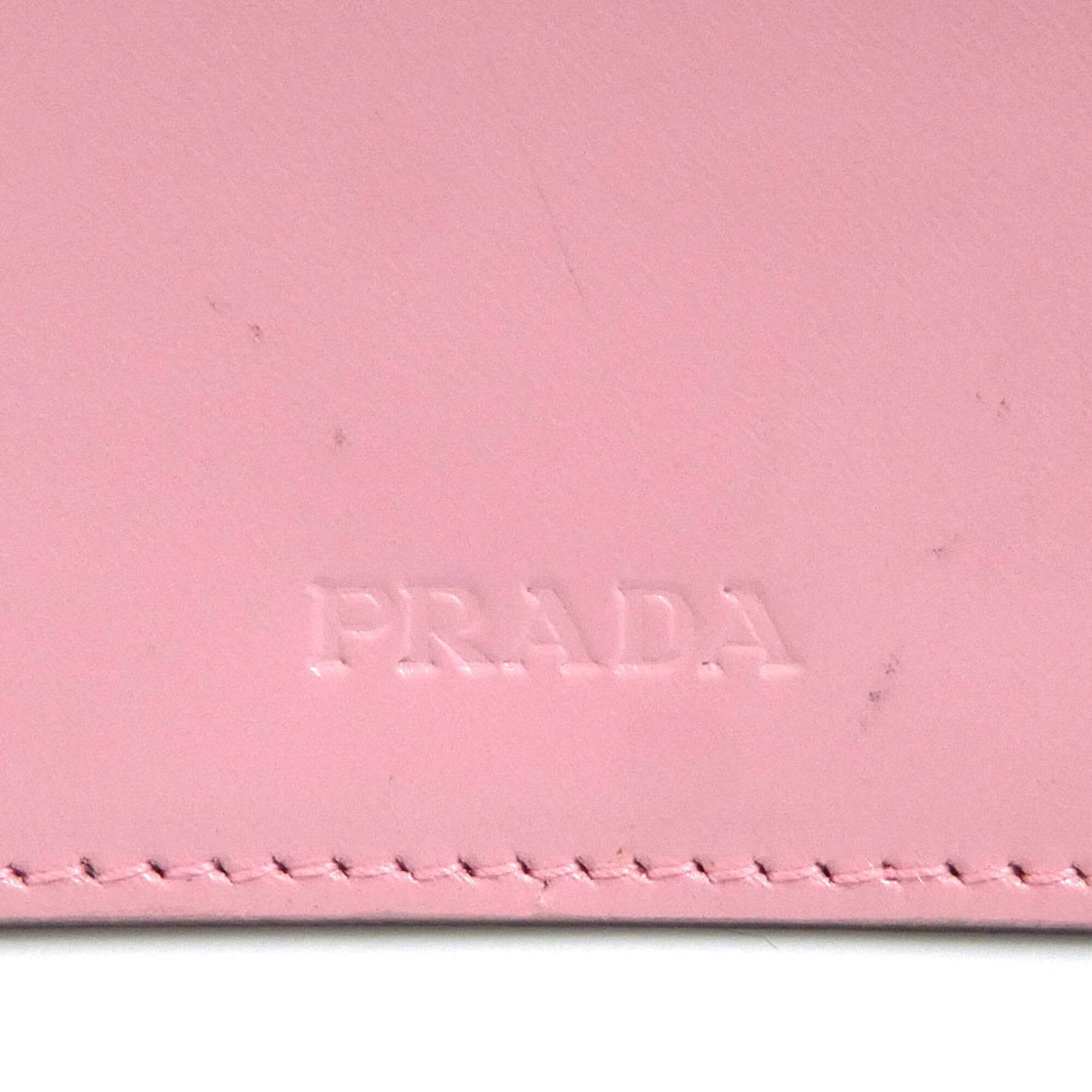 Prada Pink Leather Pochette (Pre-Owned)