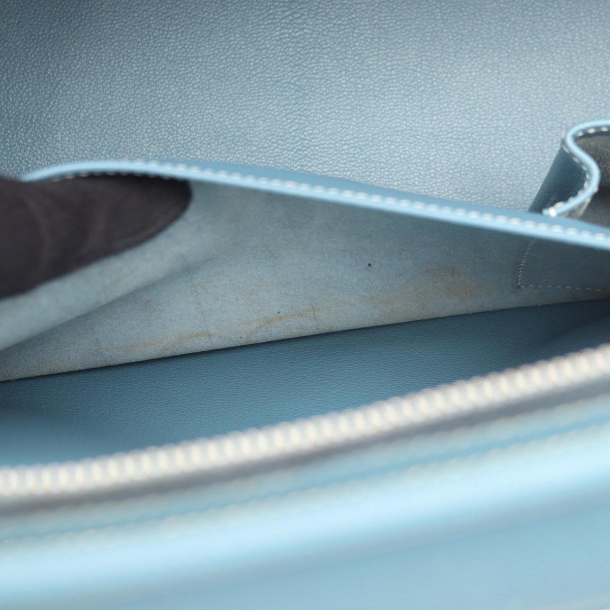 Hermes Blue Epsom Leather Leather Handbag (Pre-Owned)