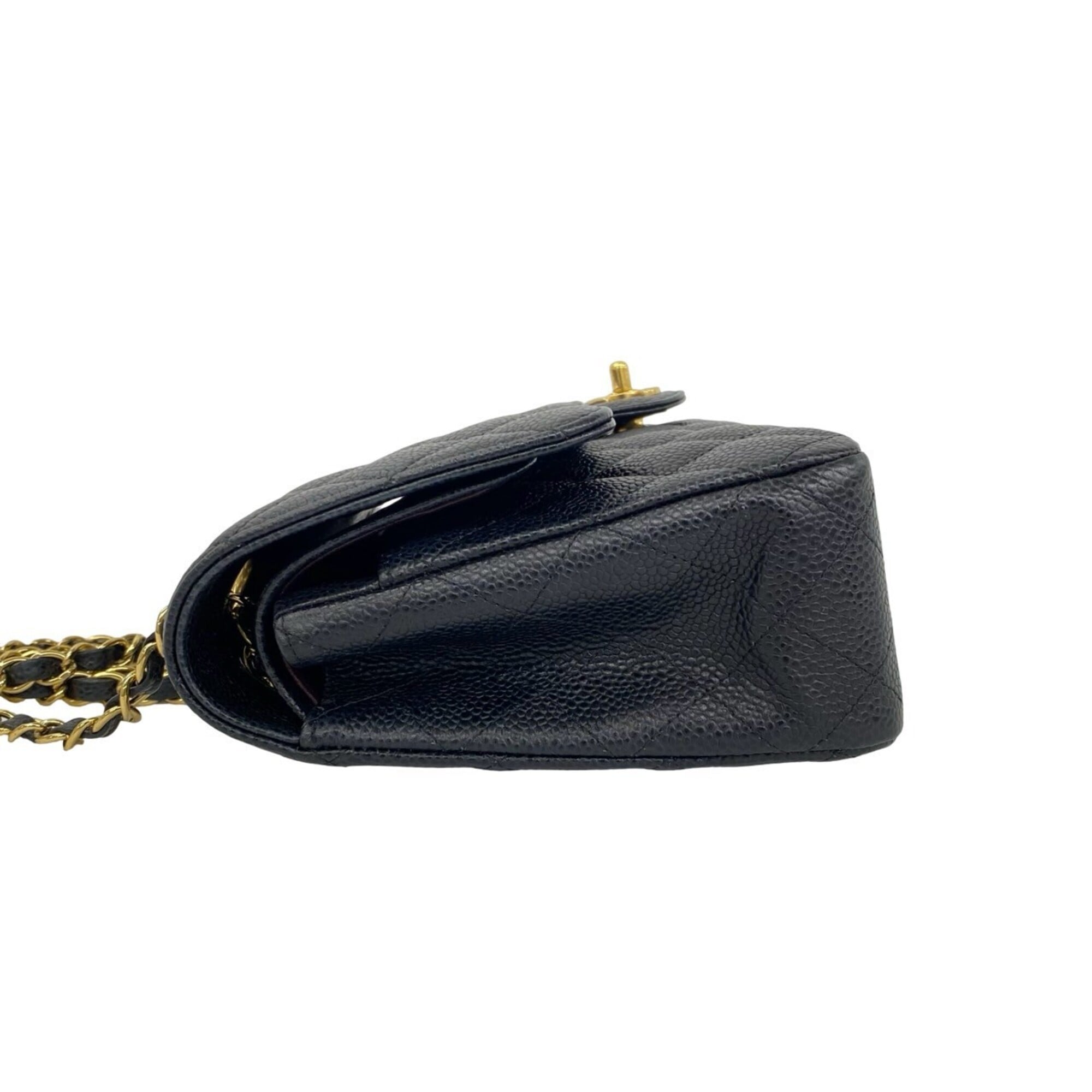 Chanel Black Grained Calfskin Shoulder Bag (Pre-Owned)