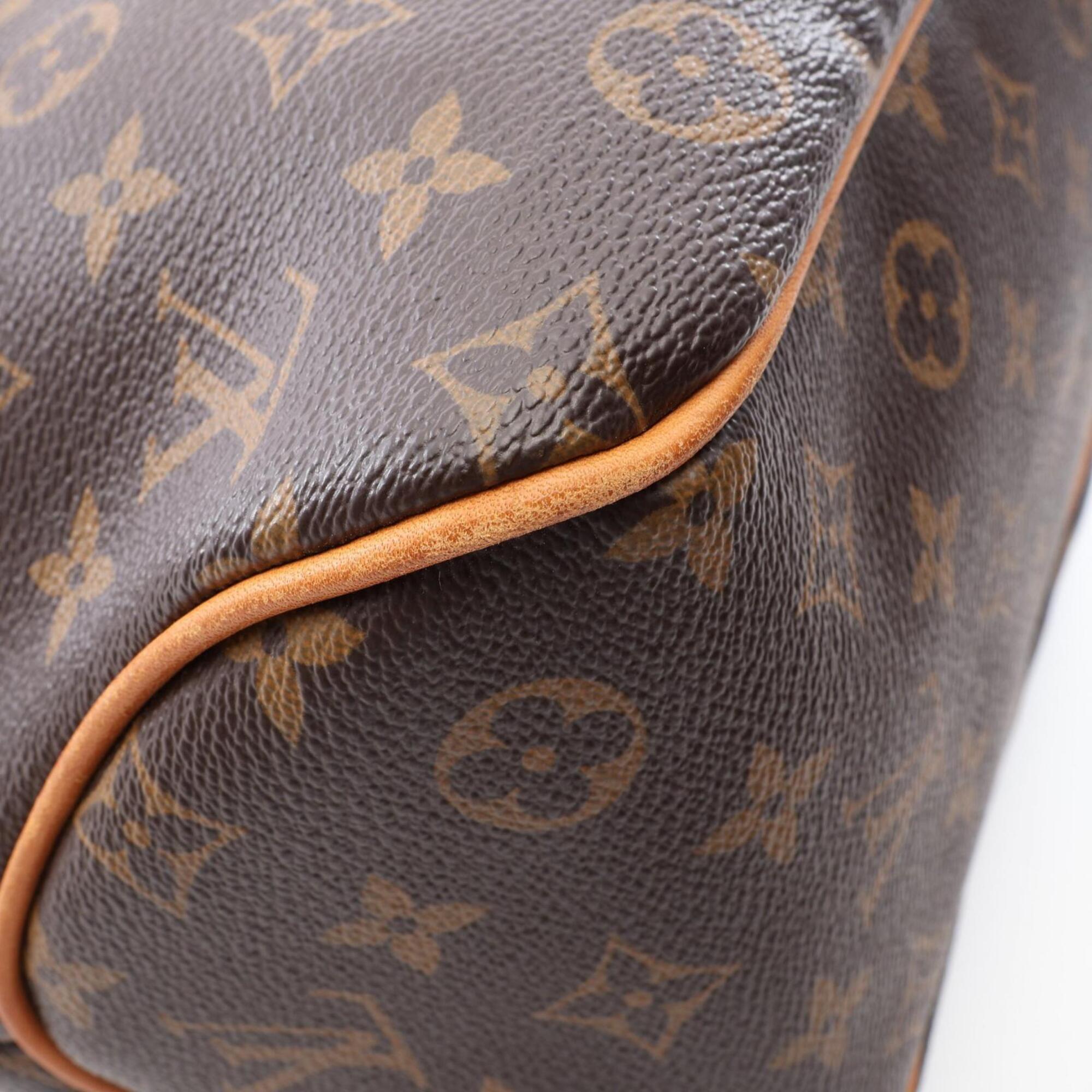 Louis Vuitton Brown Coated Canvas Leather Handbag Shoulder Bag (Pre-Owned)