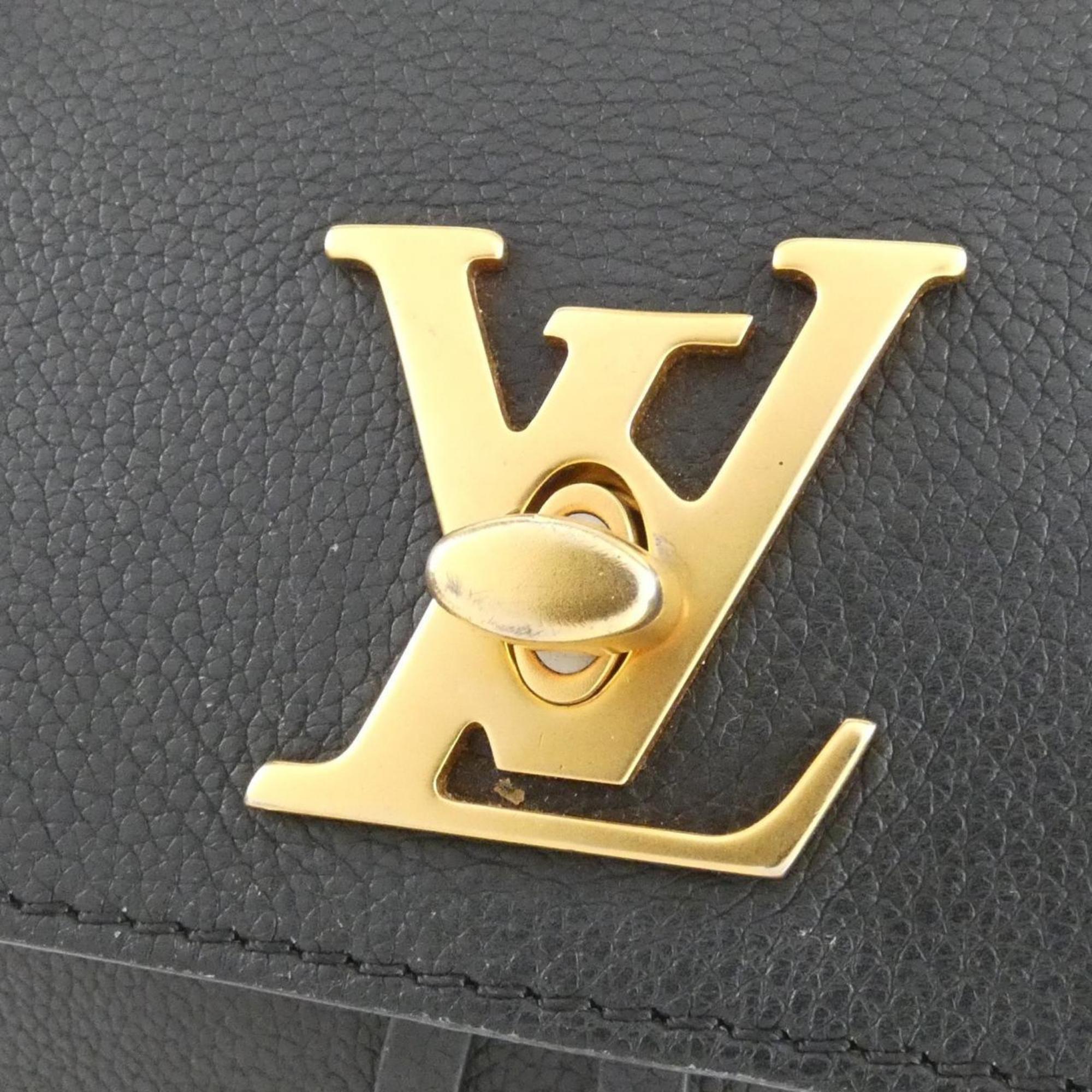 Louis Vuitton Black Leather Backpack (Pre-Owned)