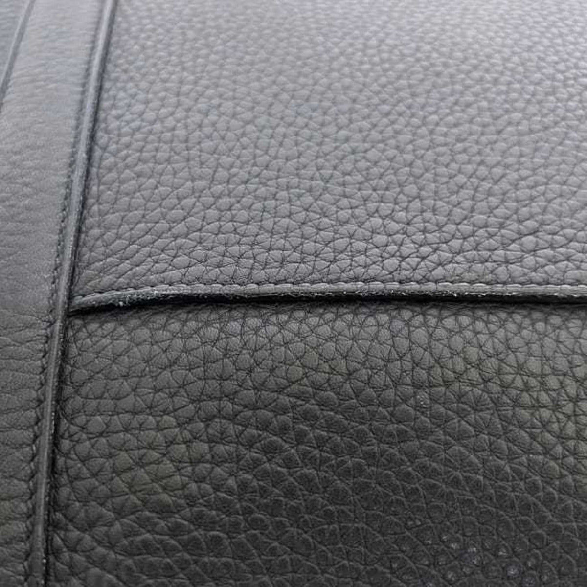 Hermes Black Dark Navy Navy Chevre Leather Leather Shoulder Bag (Pre-Owned)