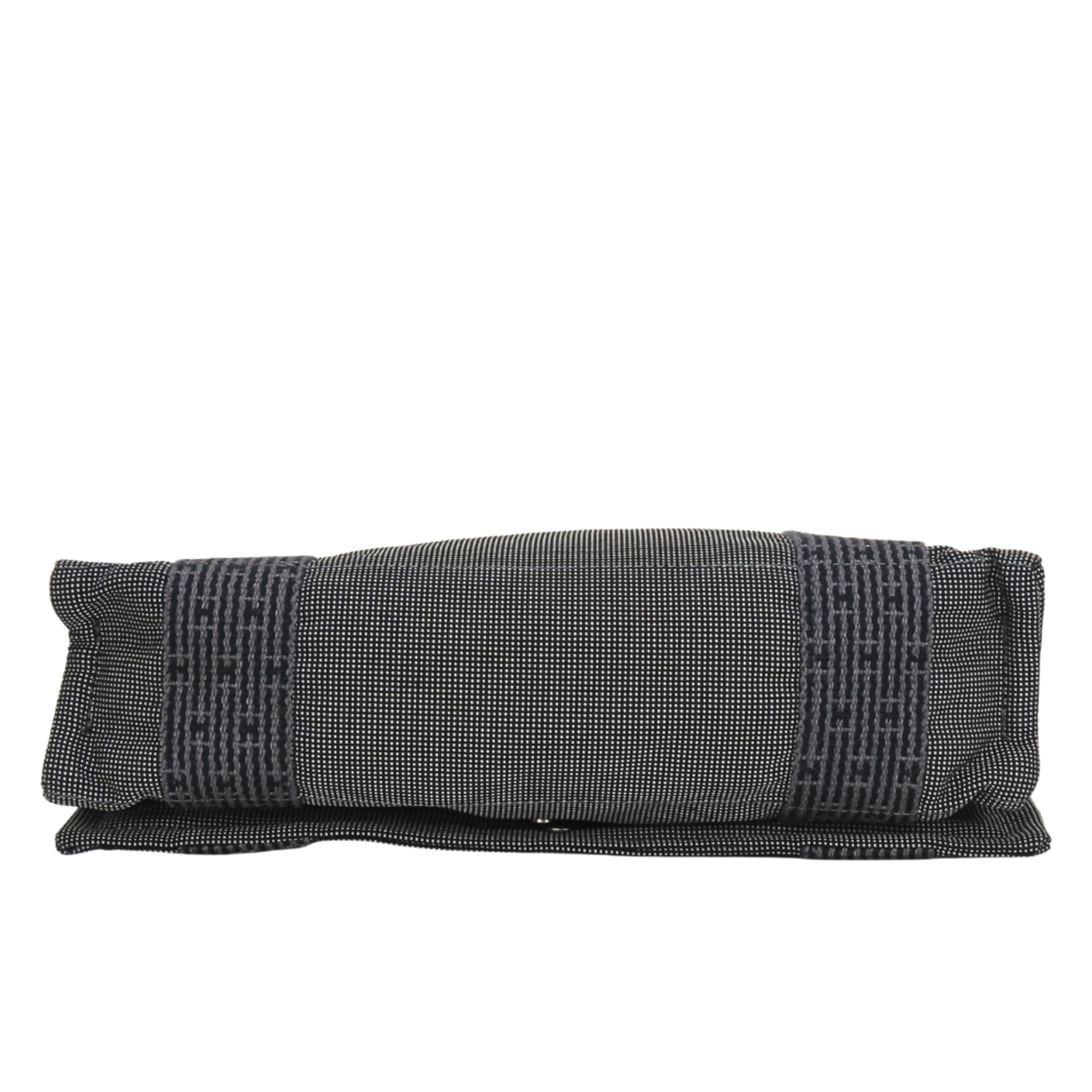 Hermes Her Line Gray Cotton Canvas Shoulder Bag (Pre-Owned)