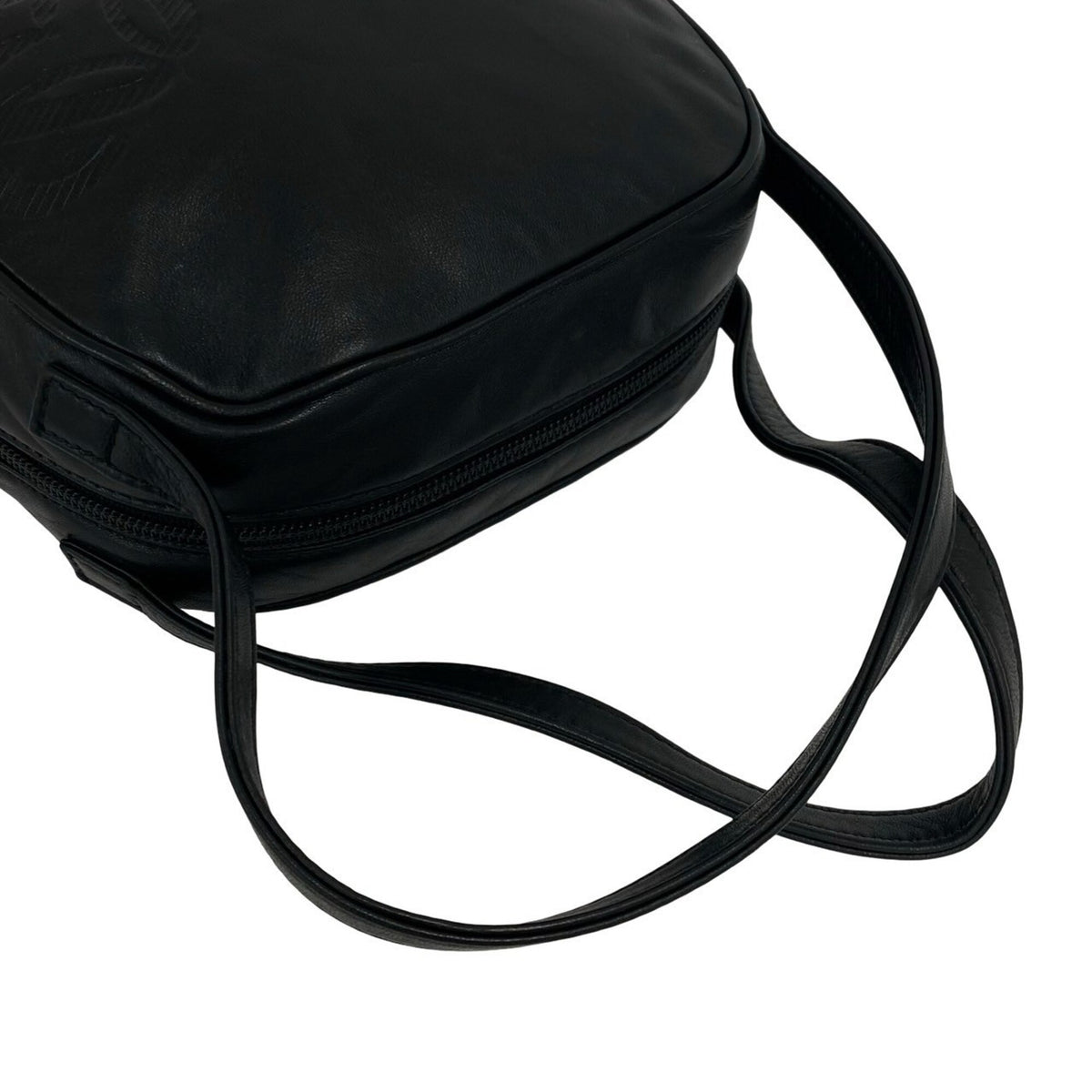 Loewe Black Leather Boston Bag Handbag (Pre-Owned)