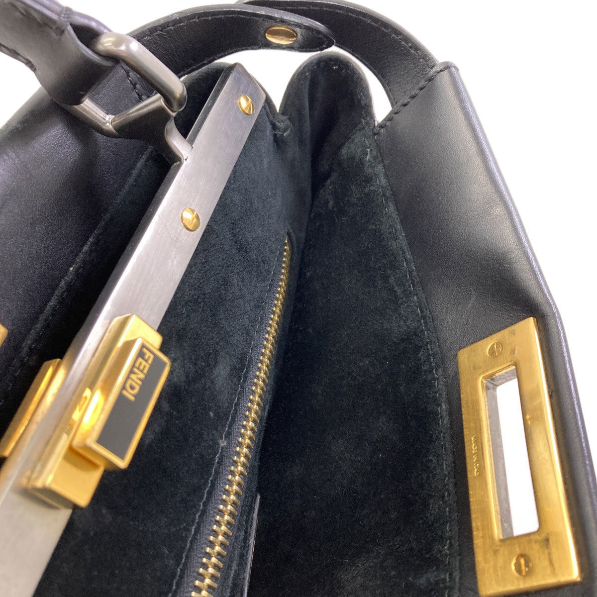 Fendi Black Leather Tote Bag (Pre-Owned)