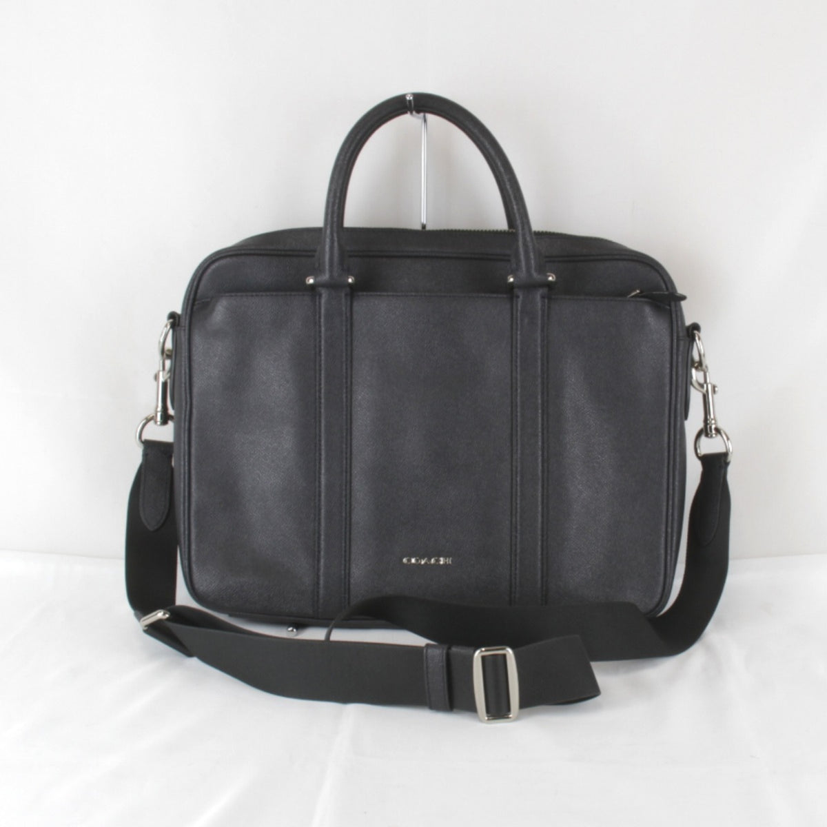 Coach Black Leather Briefcase Shoulder Bag (Pre-Owned)