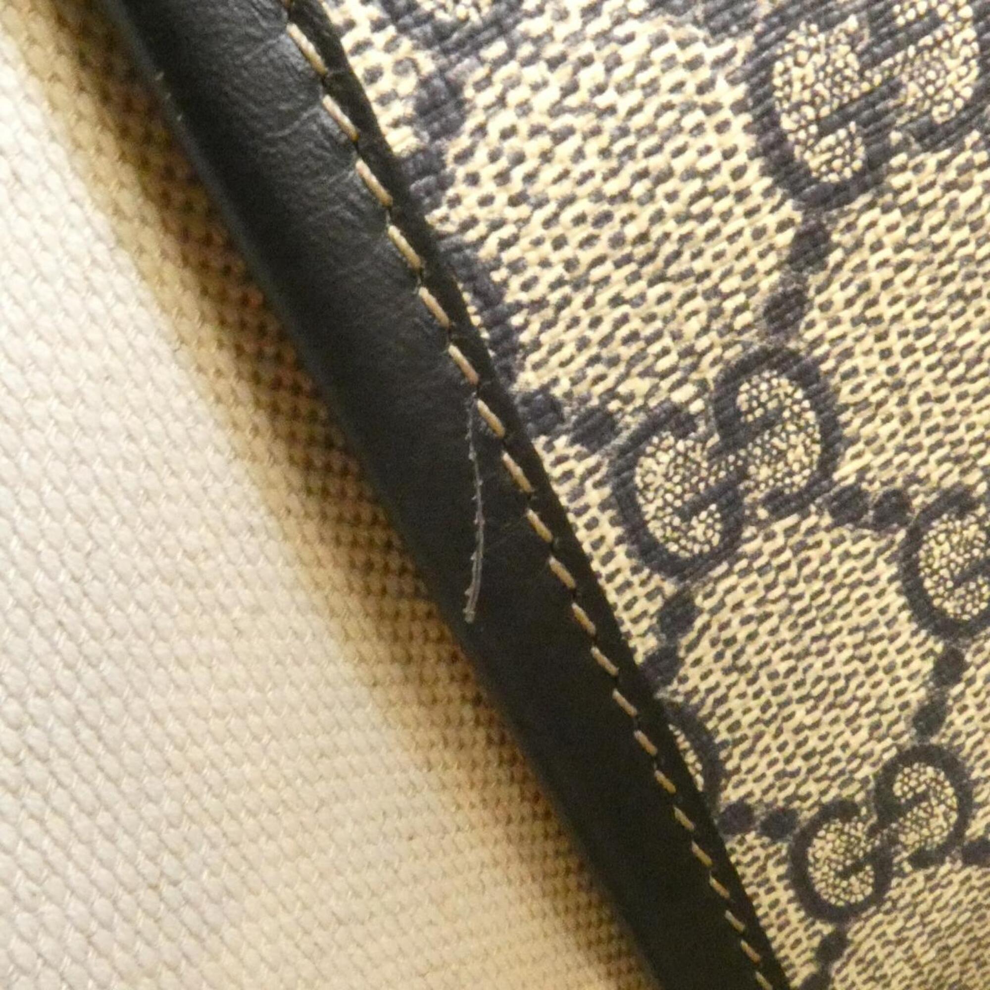 Gucci Beige Blue Gg Plus Handbag (Pre-Owned)