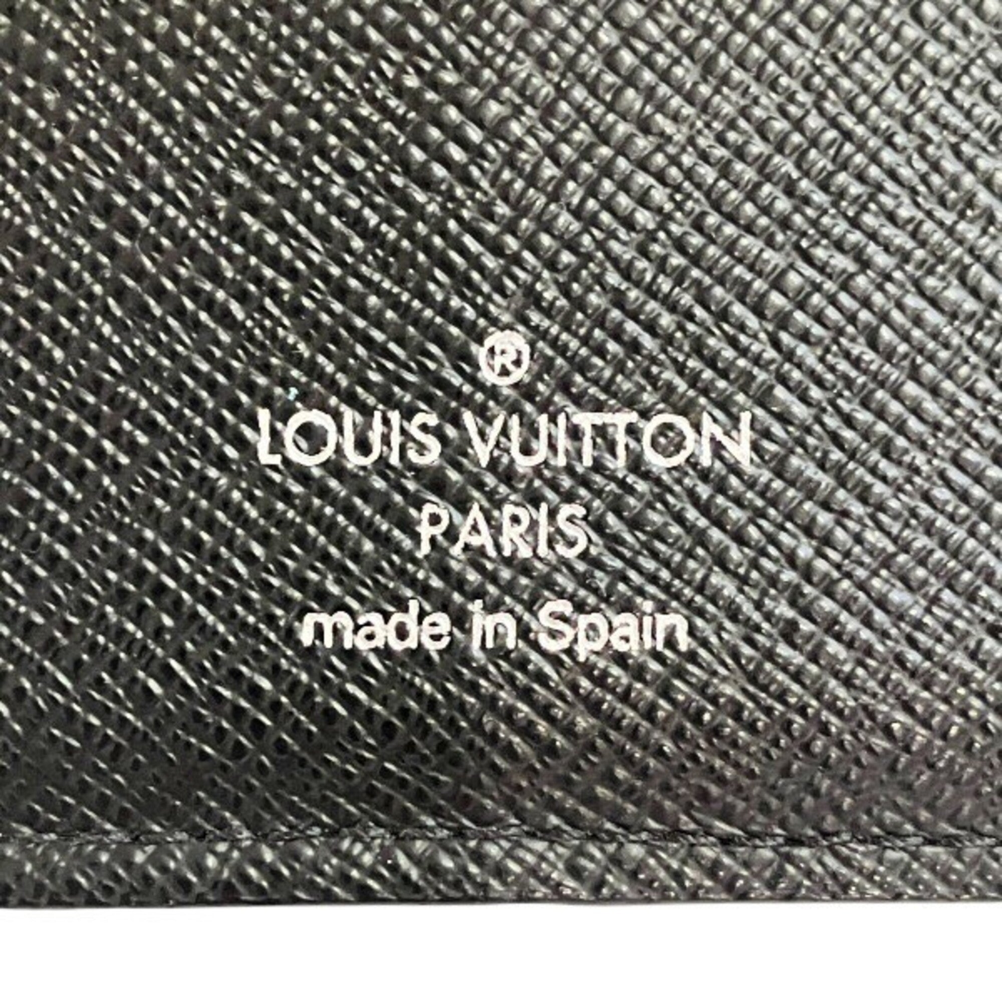 Louis Vuitton Gray Canvas Leather Wallet (Bi-Fold) (Pre-Owned)