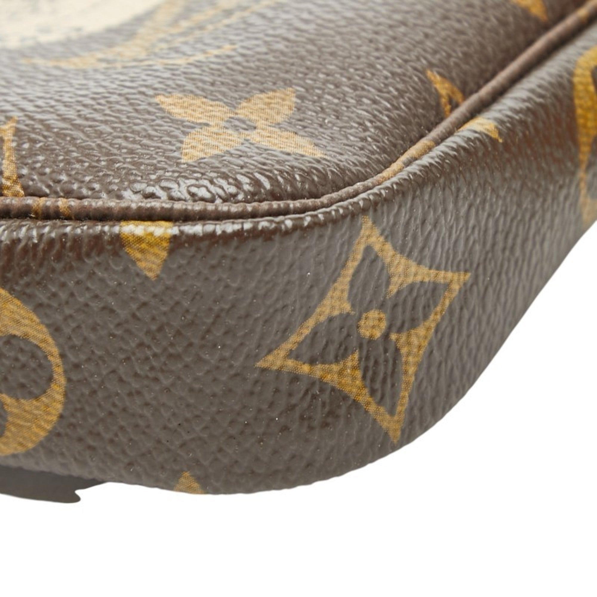 Louis Vuitton Monogram Brown Pvc Leather Handbag Pouch (Pre-Owned)