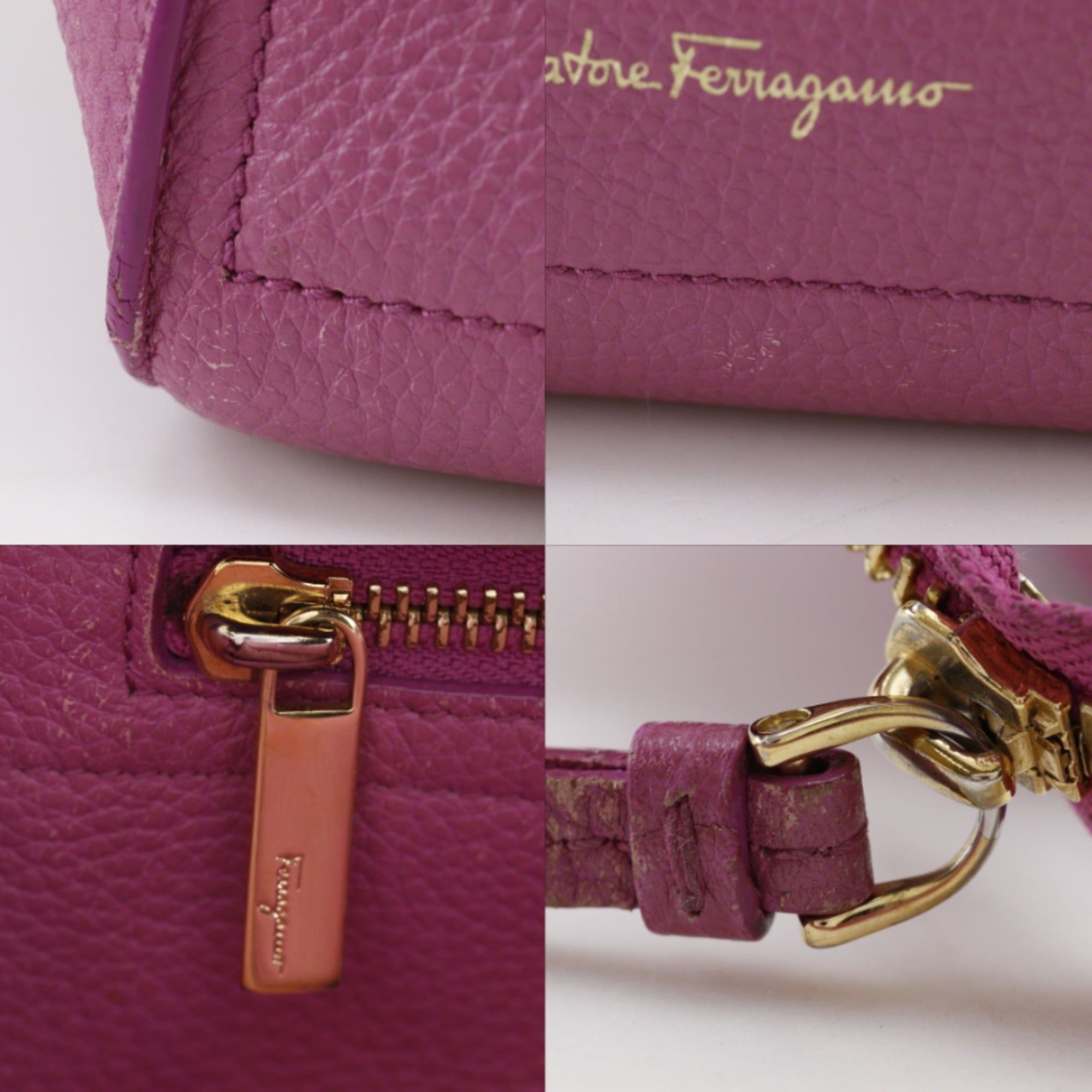 Salvatore Ferragamo Pink Leather Handbag (Pre-Owned)