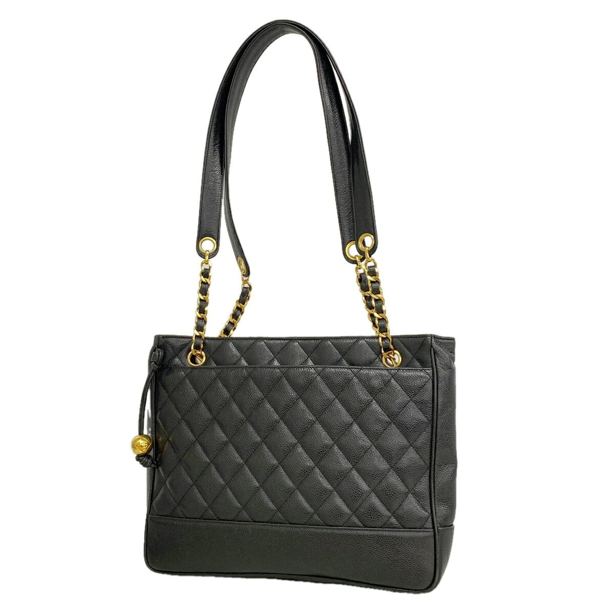 Chanel Black Grained Calfskin Shoulder Bag (Pre-Owned)