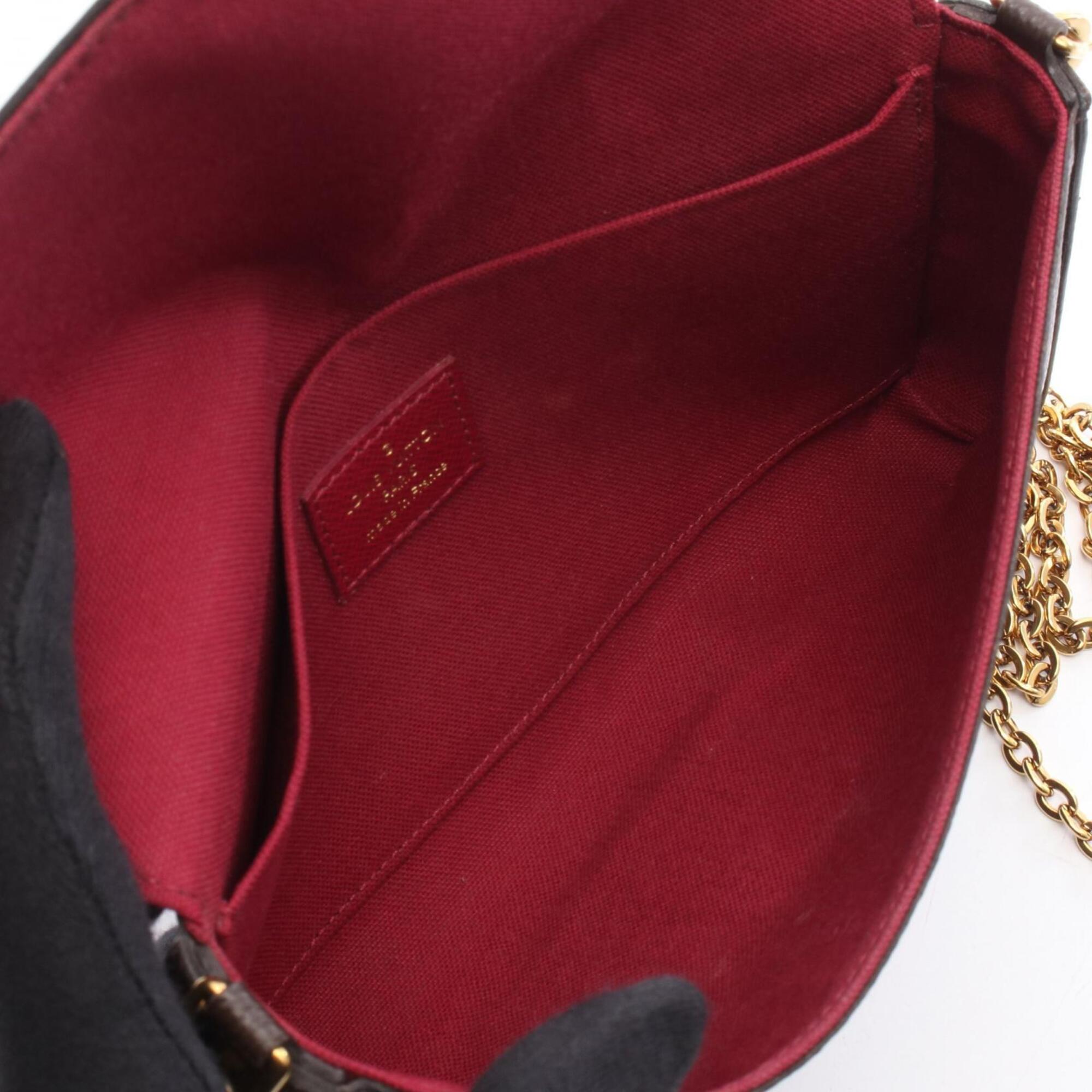 Louis Vuitton Brown Pvc Leather Handbag Pochette Shoulder Bag (Pre-Owned)