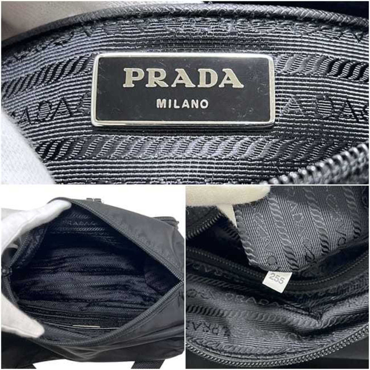 Prada Black Nero Vela Nylon Shoulder Bag (Pre-Owned)