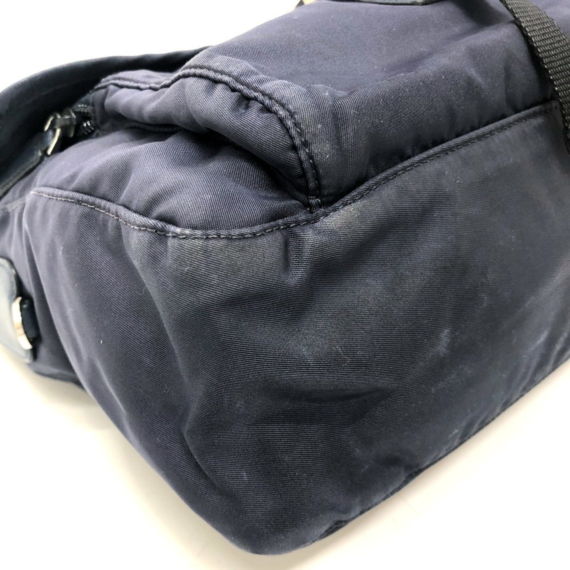 Prada Navy Nylon Shoulder Bag (Pre-Owned)