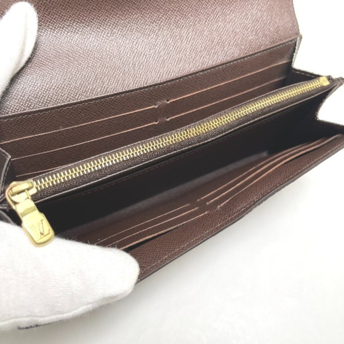 Louis Vuitton Ebene Damier Canvas Long Wallet (Bi-Fold) (Pre-Owned)