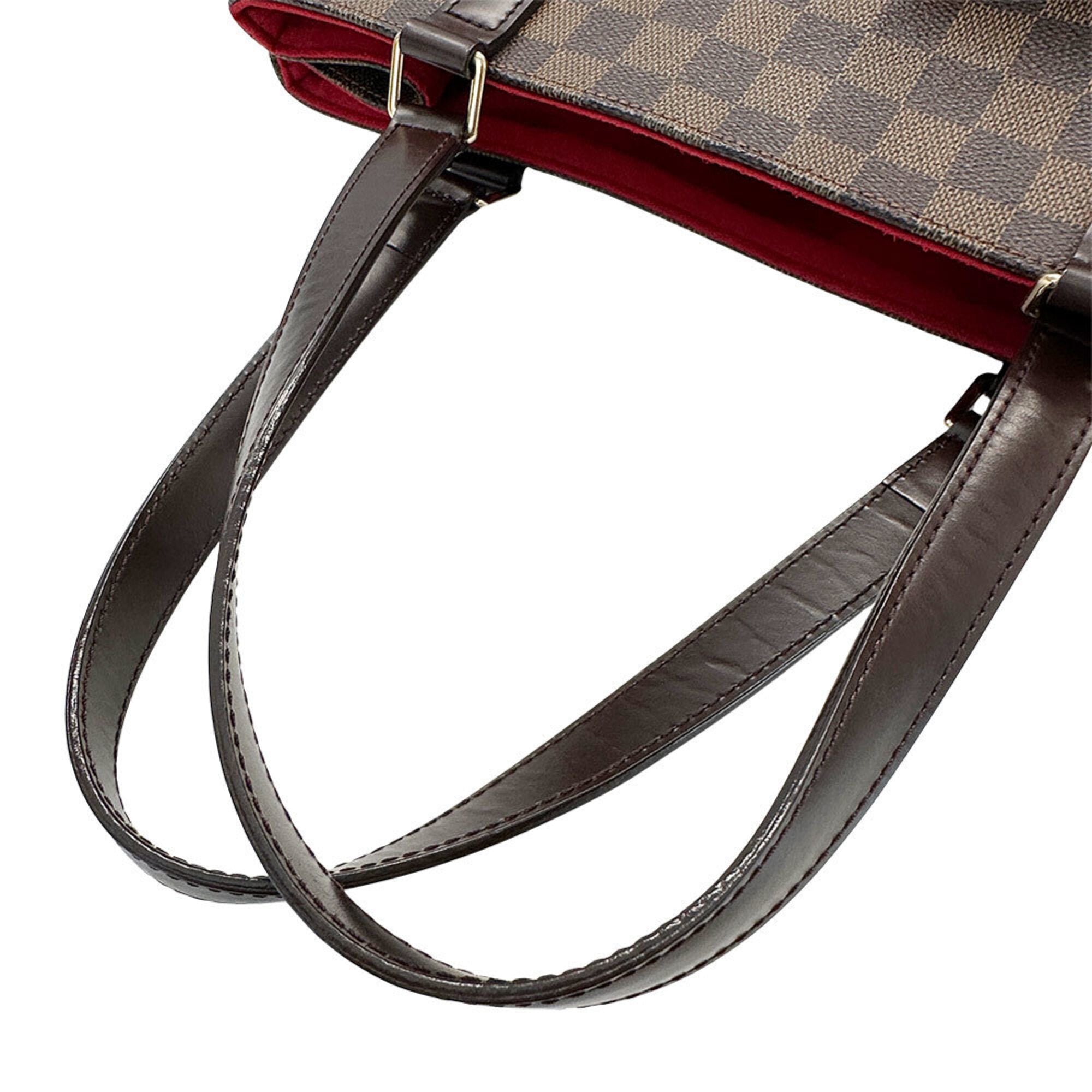 Louis Vuitton Damier Canvas Ebene Damier Canvas Handbag Tote Bag (Pre-Owned)