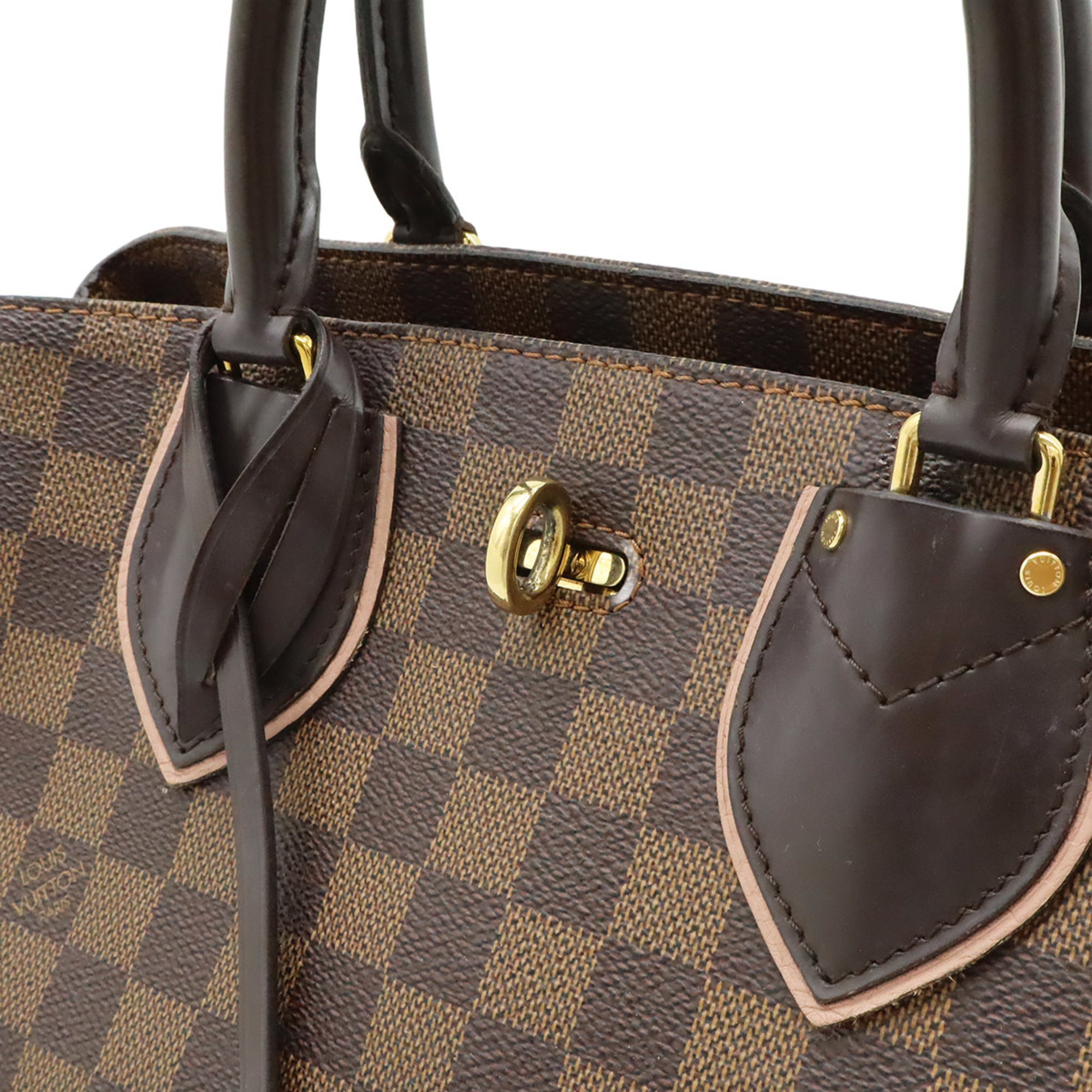 Louis Vuitton Damier Brown Magnolia Damier Canvas Leather Handbag (Pre-Owned)