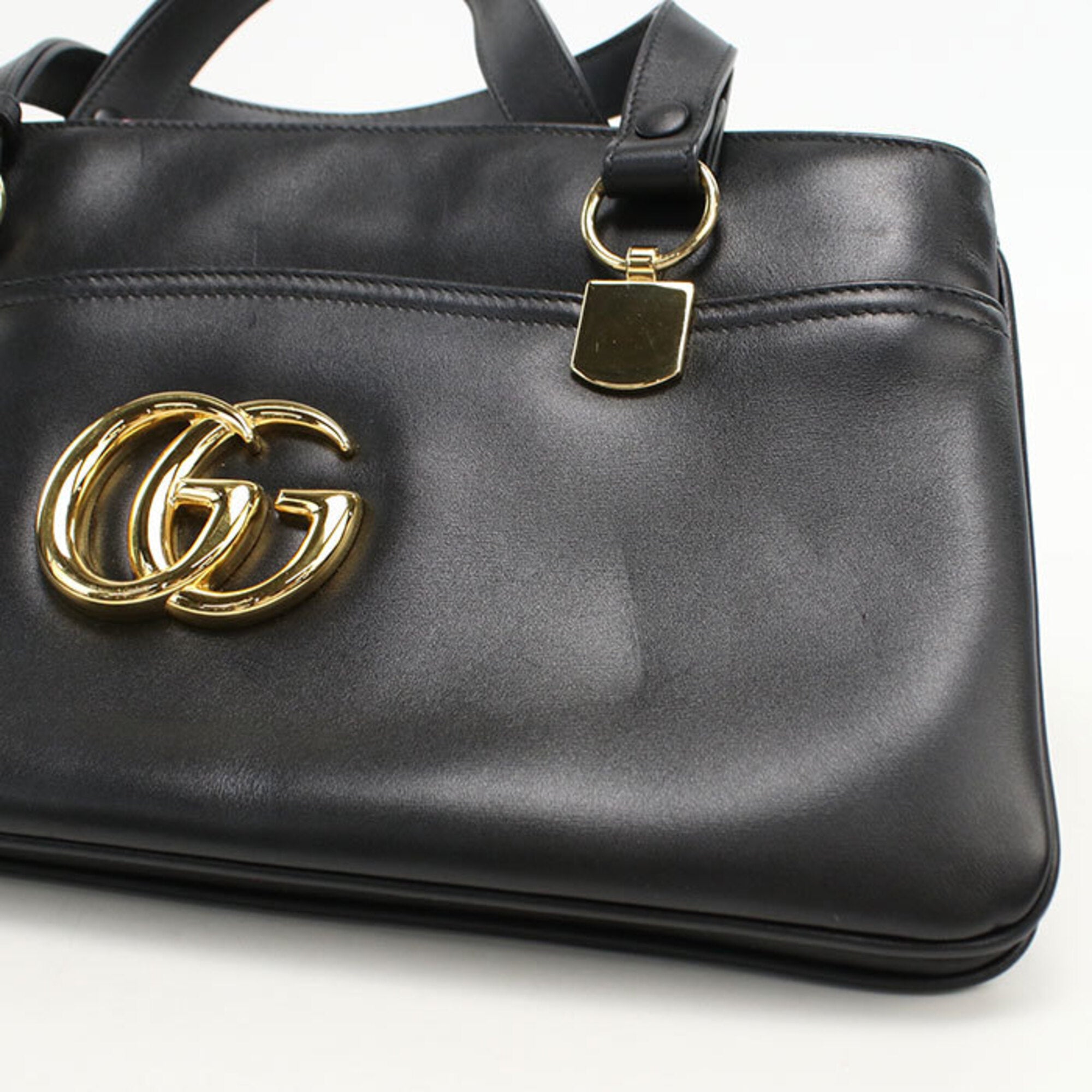 Gucci Black Leather Handbag (Pre-Owned)