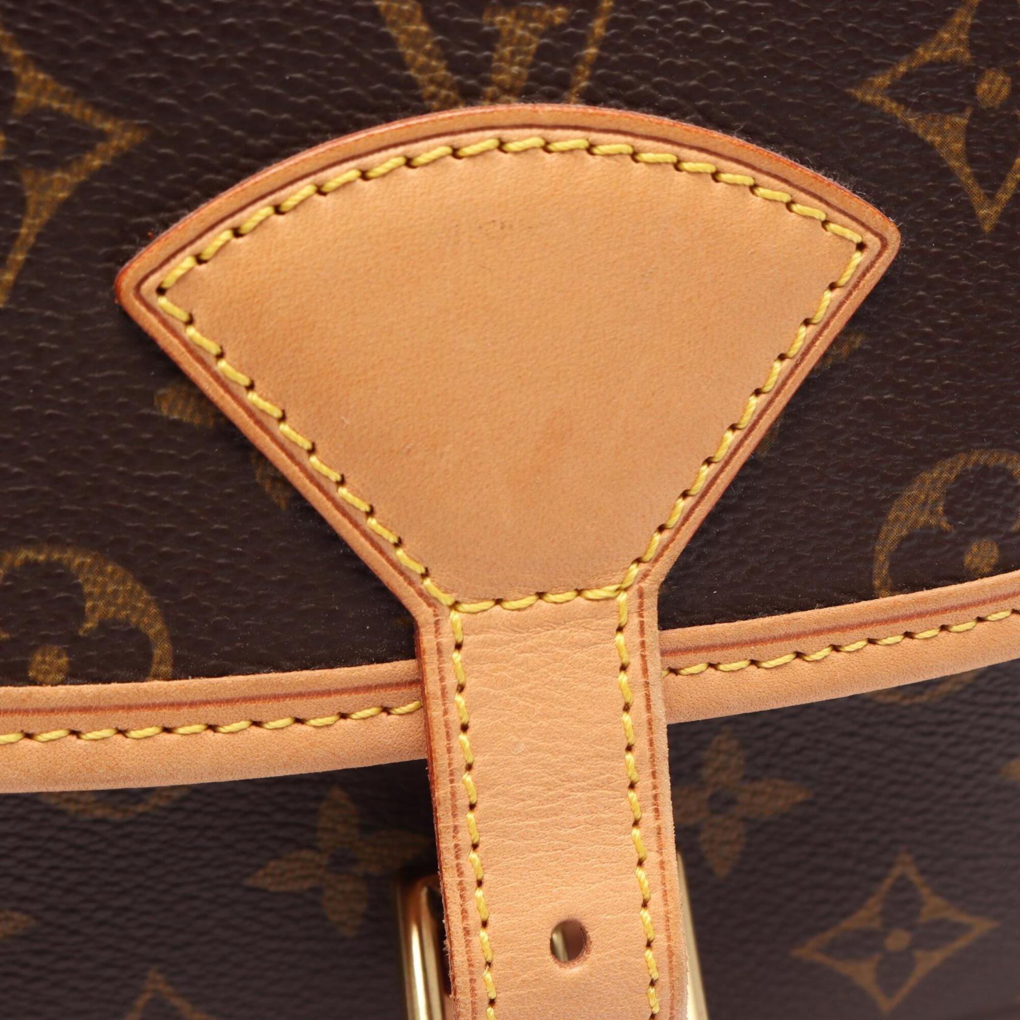 Louis Vuitton Brown Pvc Coated Canvas Leather Handbag Shoulder Bag (Pre-Owned)