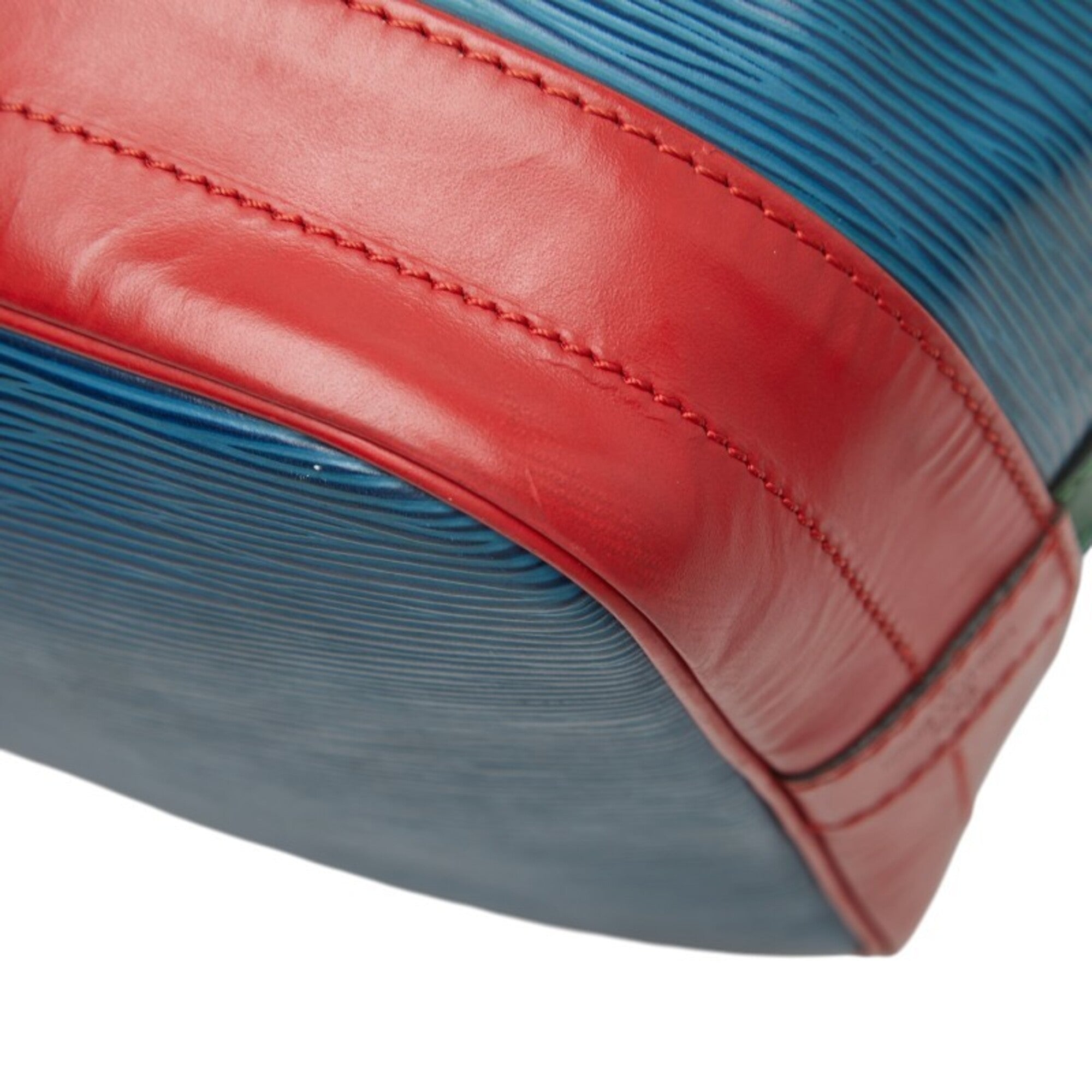 Louis Vuitton Borneo Green Castilian Red Toledo Blue Leather Shoulder Bag (Pre-Owned)