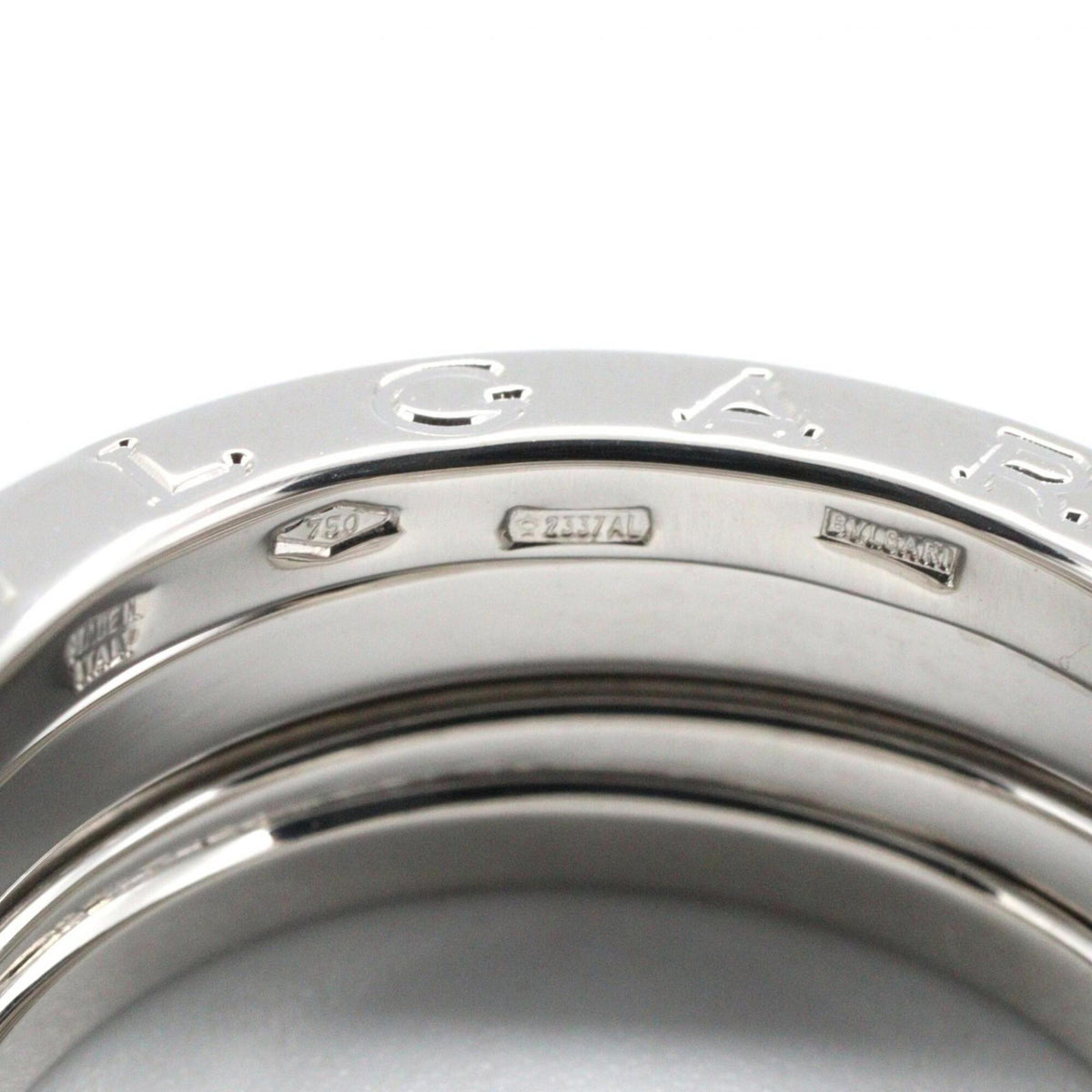 Bvlgari Silver White Gold (18K) Band Ring (Pre-Owned)