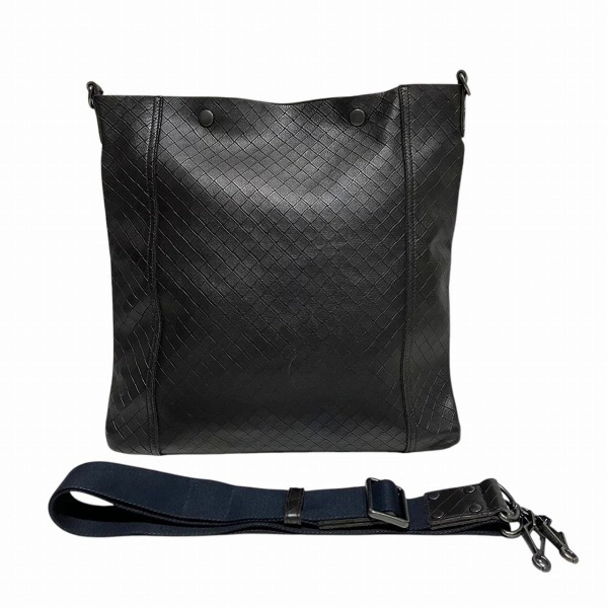 Bottega Veneta Dark Brown Leather Handbag Shoulder Bag (Pre-Owned)