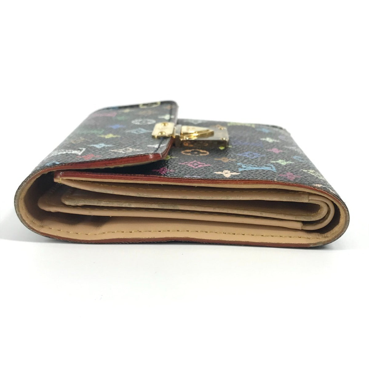 Louis Vuitton Black Monogram Multicolore Bill Wallet (Tri-Fold) (Pre-Owned)