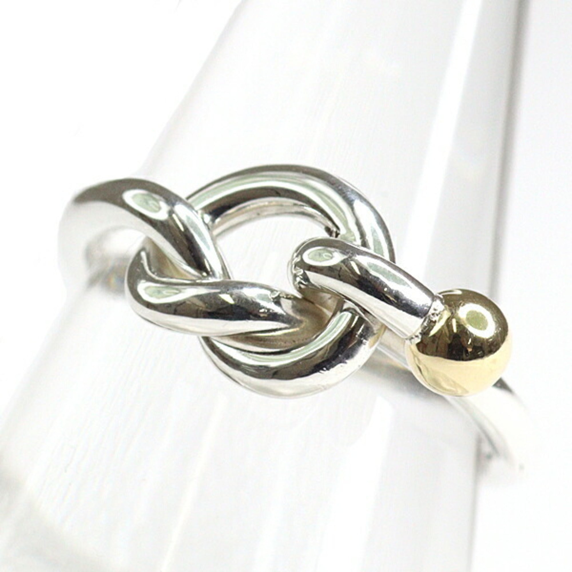 Tiffany Silver Yellow Gold Silver 925 Yellow Gold (18K) Band Ring (Pre-Owned)