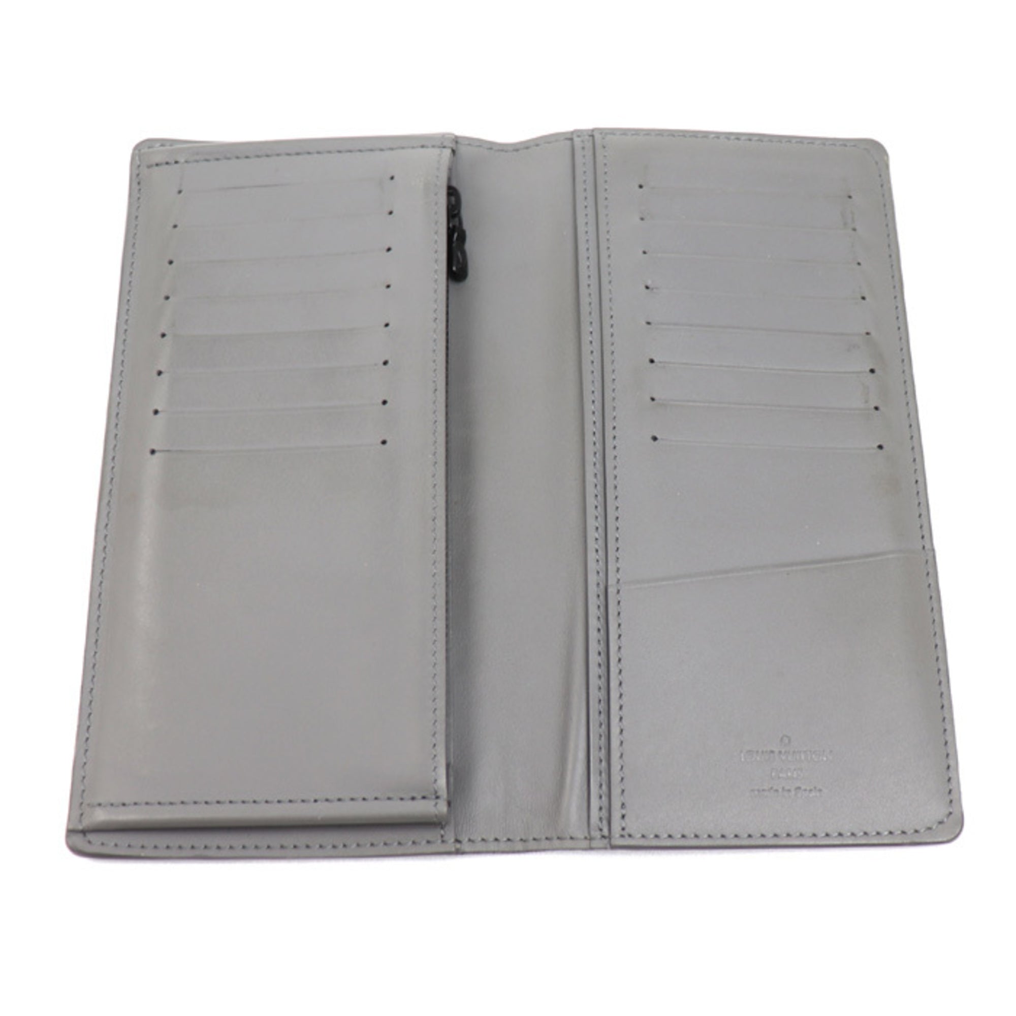 Louis Vuitton Gray Monogram Shadow Long Wallet (Bi-Fold) (Pre-Owned)