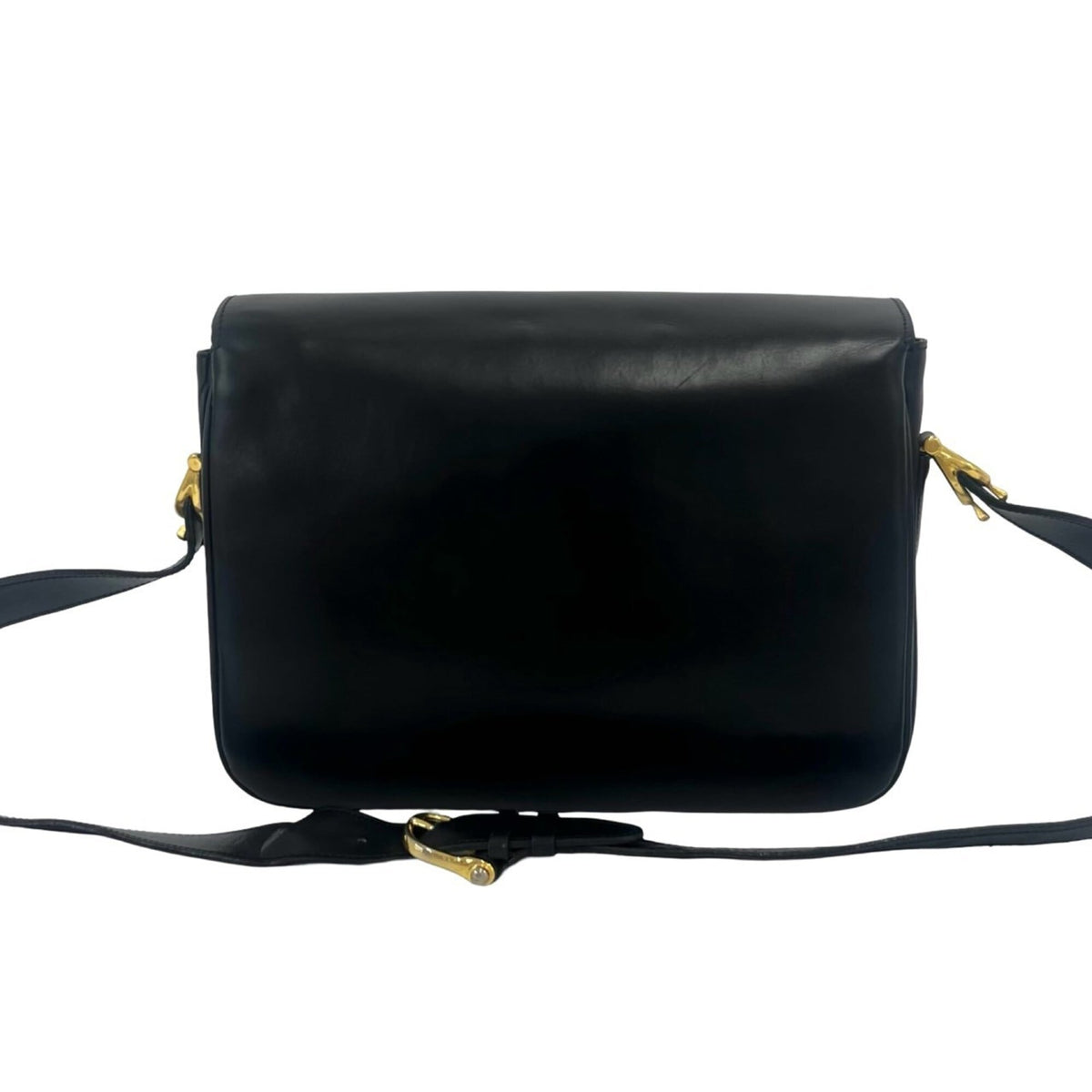Celine Black Leather Pochette Shoulder Bag (Pre-Owned)