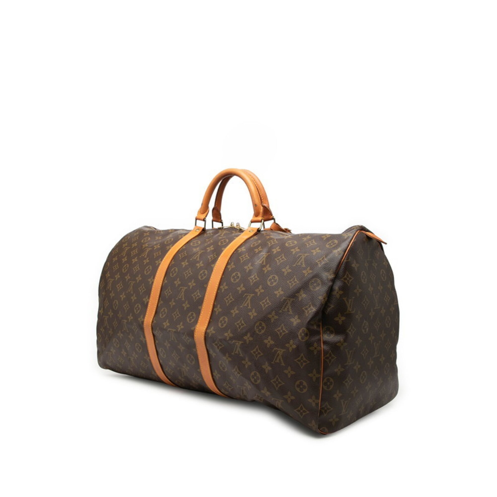 Louis Vuitton Monogram Brown Pvc Leather Boston Bag (Pre-Owned)