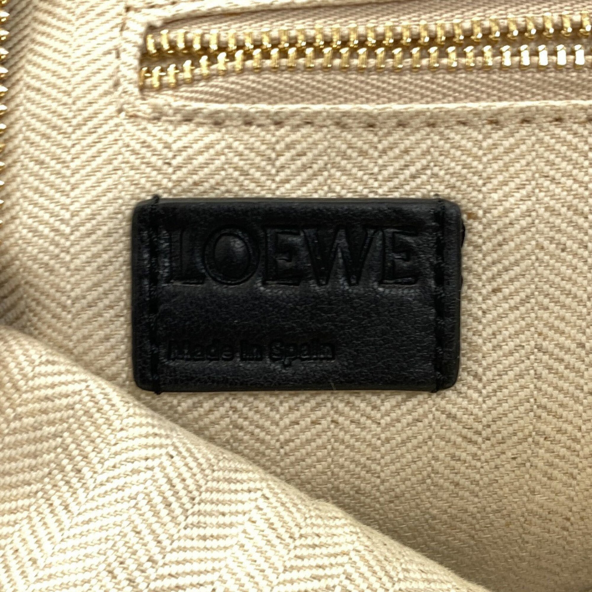 Loewe Beige Black Wool Leather Backpack (Pre-Owned)