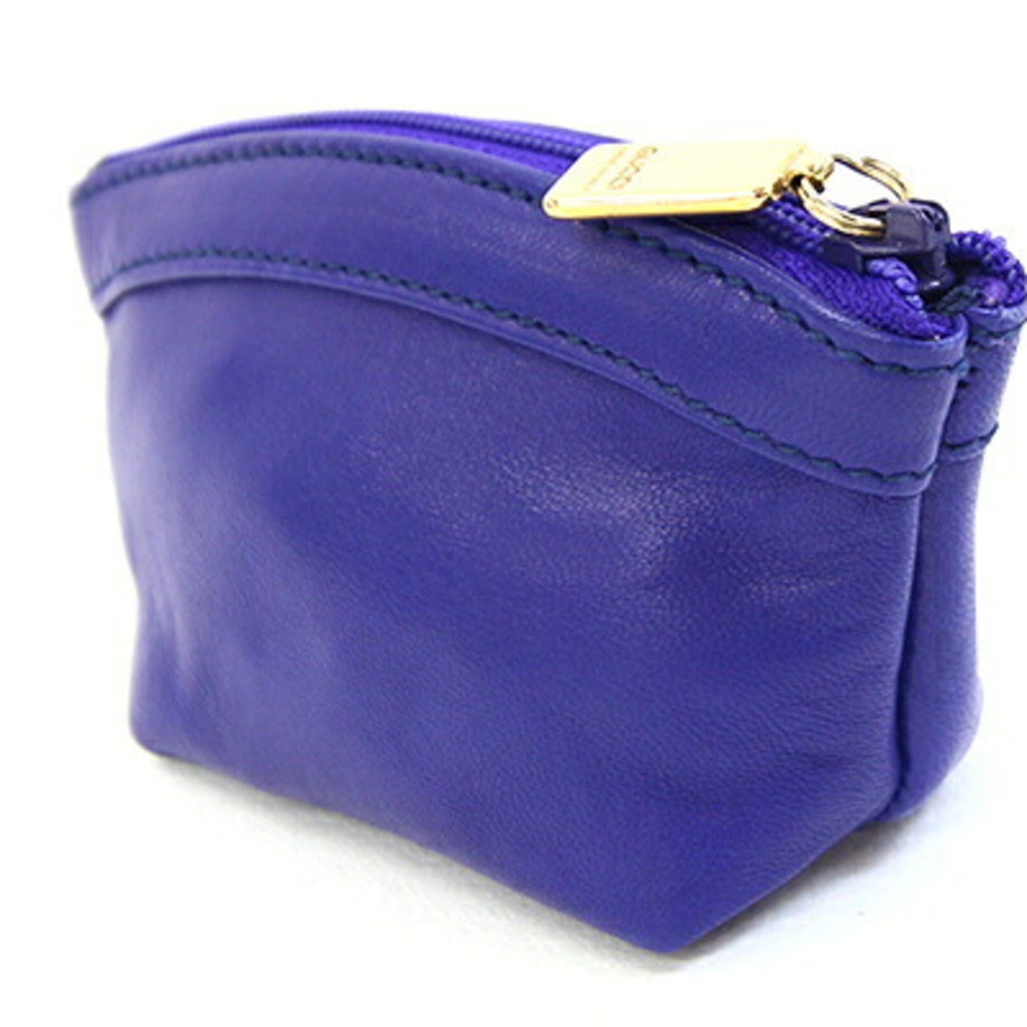 Gucci Blue Leather Coin Purse/Coin Case (Pre-Owned)