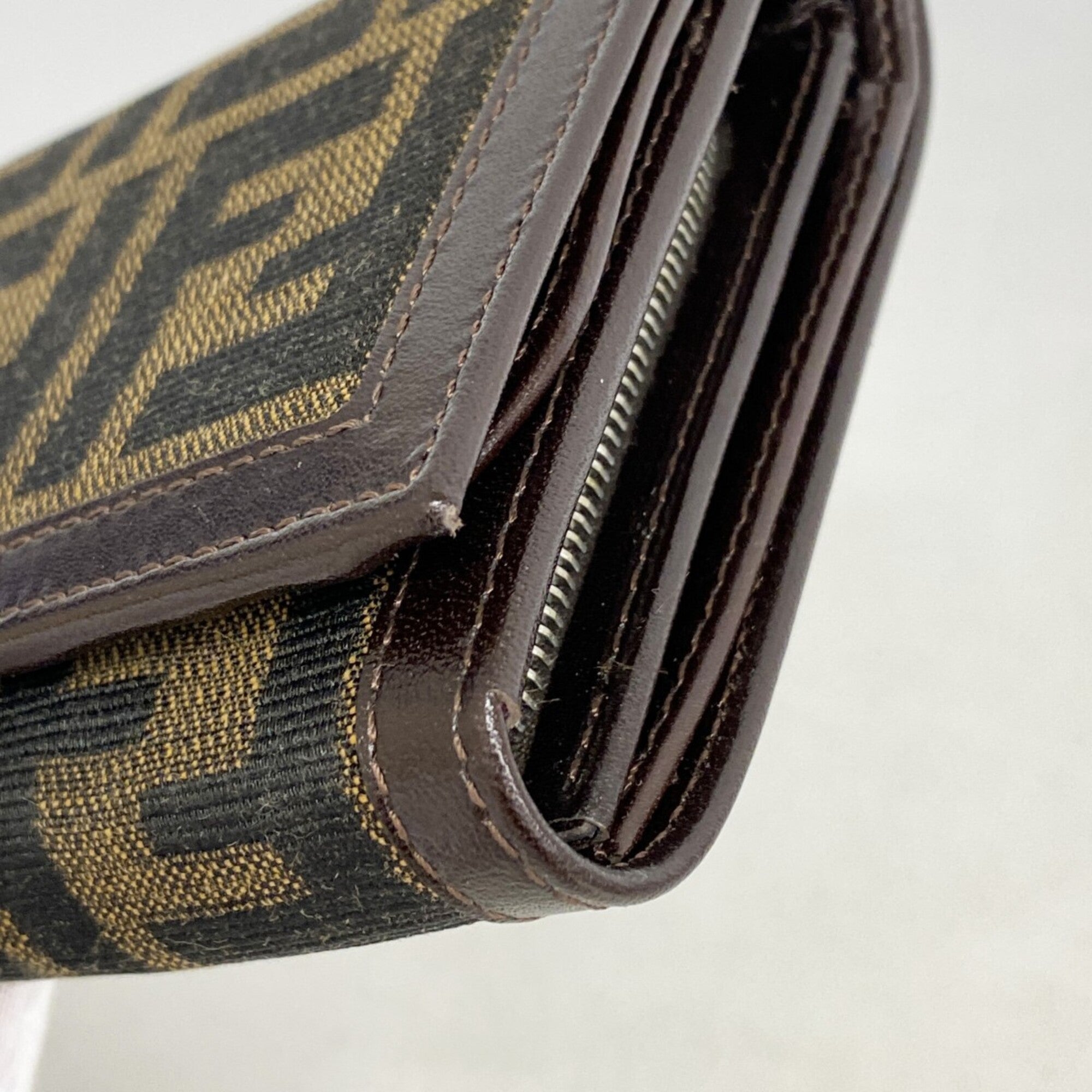 Fendi Brown Nylon Canvas Wallet (Bi-Fold) (Pre-Owned)