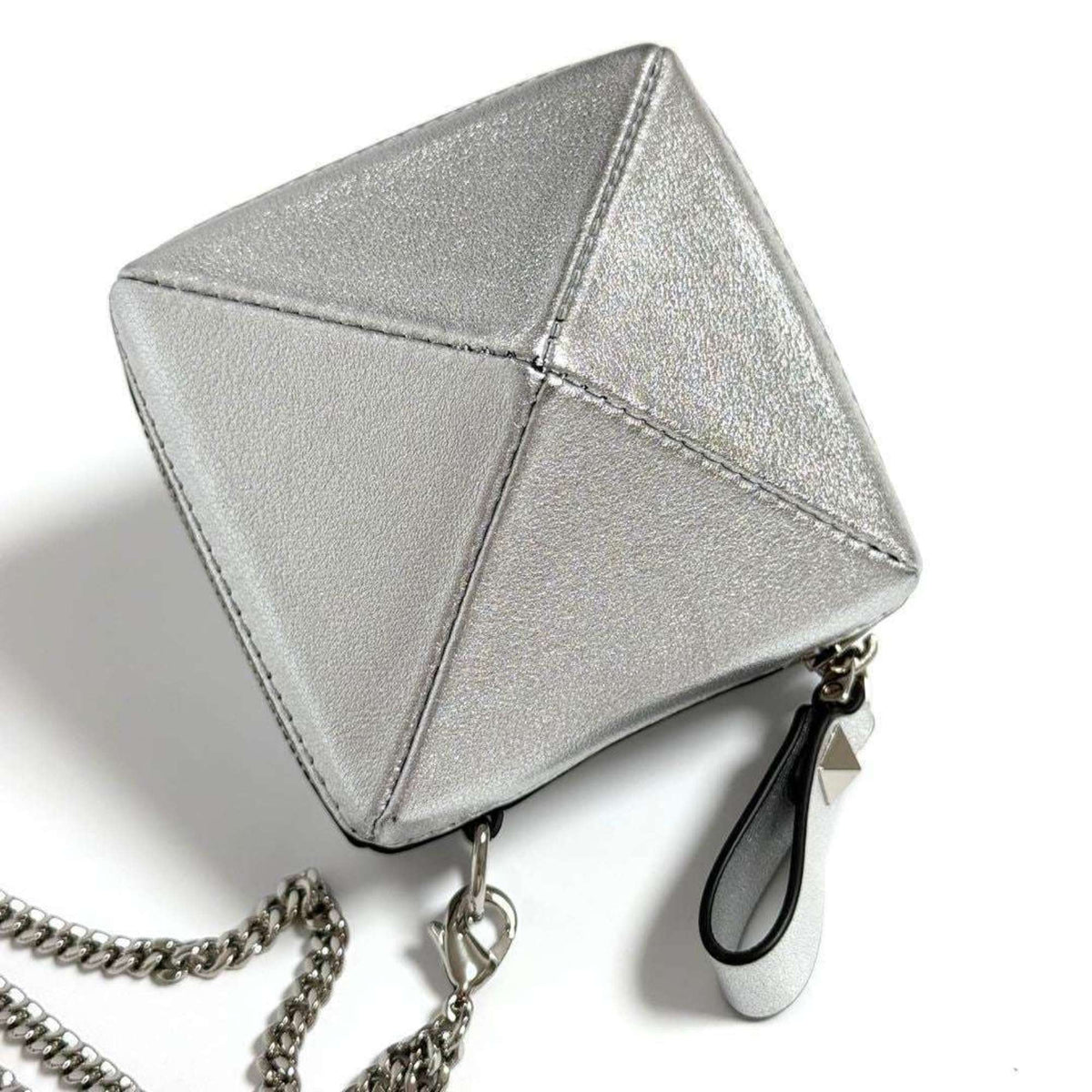 Valentino Leather Metal Pochette Pouch (Pre-Owned)