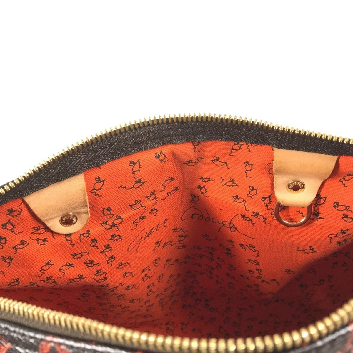 Louis Vuitton Brown Orange Monogram Canvas Boston Bag Handbag Shoulder Bag (Pre-Owned)
