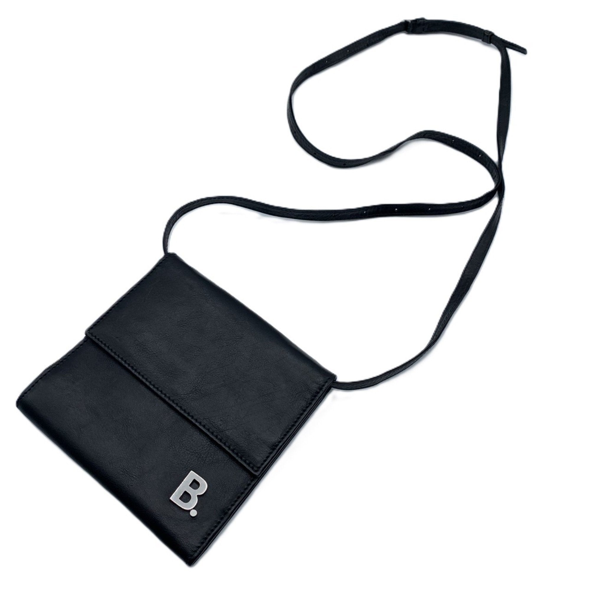 Balenciaga Black Leather Chain/Shoulder Wallet (Pre-Owned)