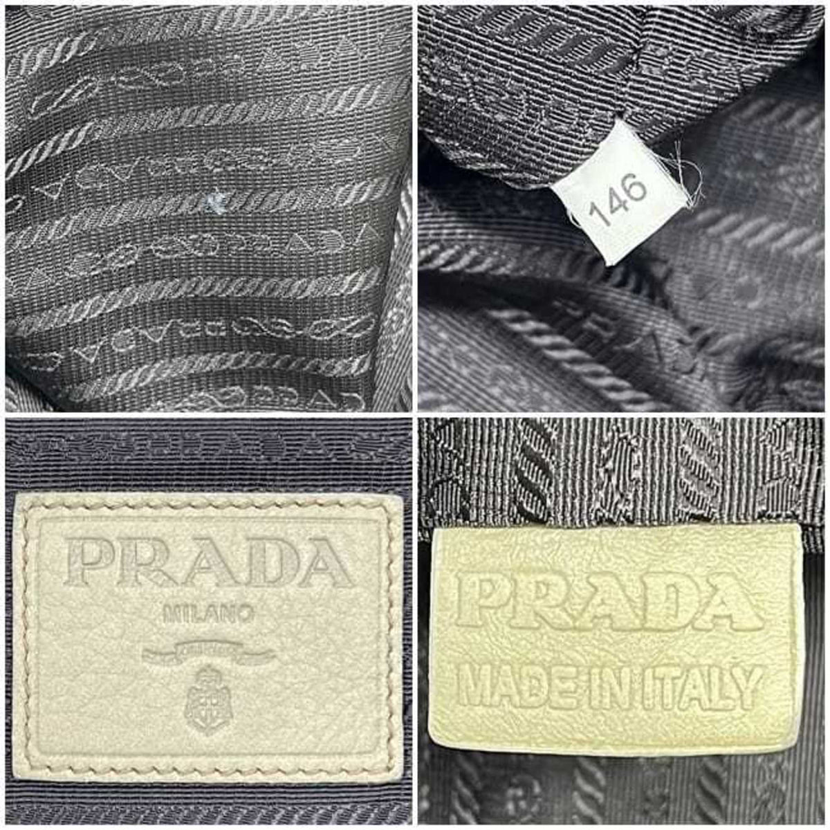 Prada Beige Leather Tote Bag (Pre-Owned)