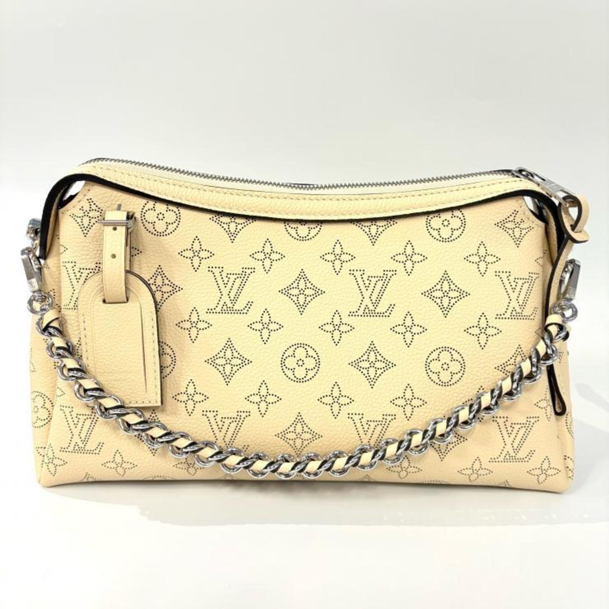 Louis Vuitton Beige Galle Mahina Leather Handbag Shoulder Bag (Pre-Owned)
