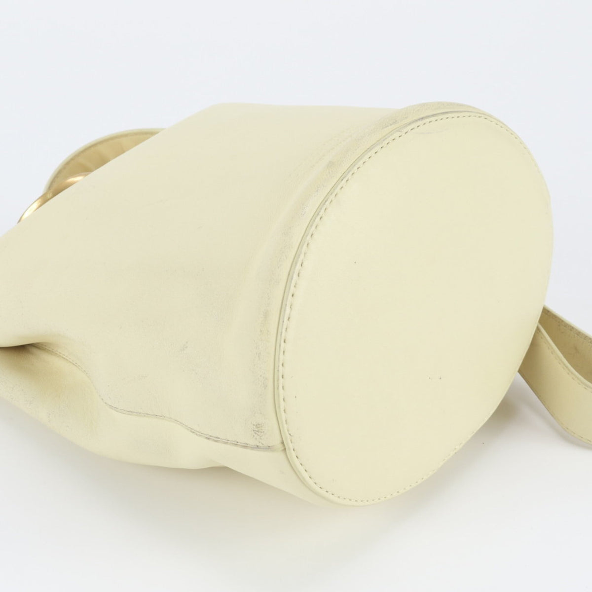 Bottega Veneta Cream Yellow Leather Handbag (Pre-Owned)
