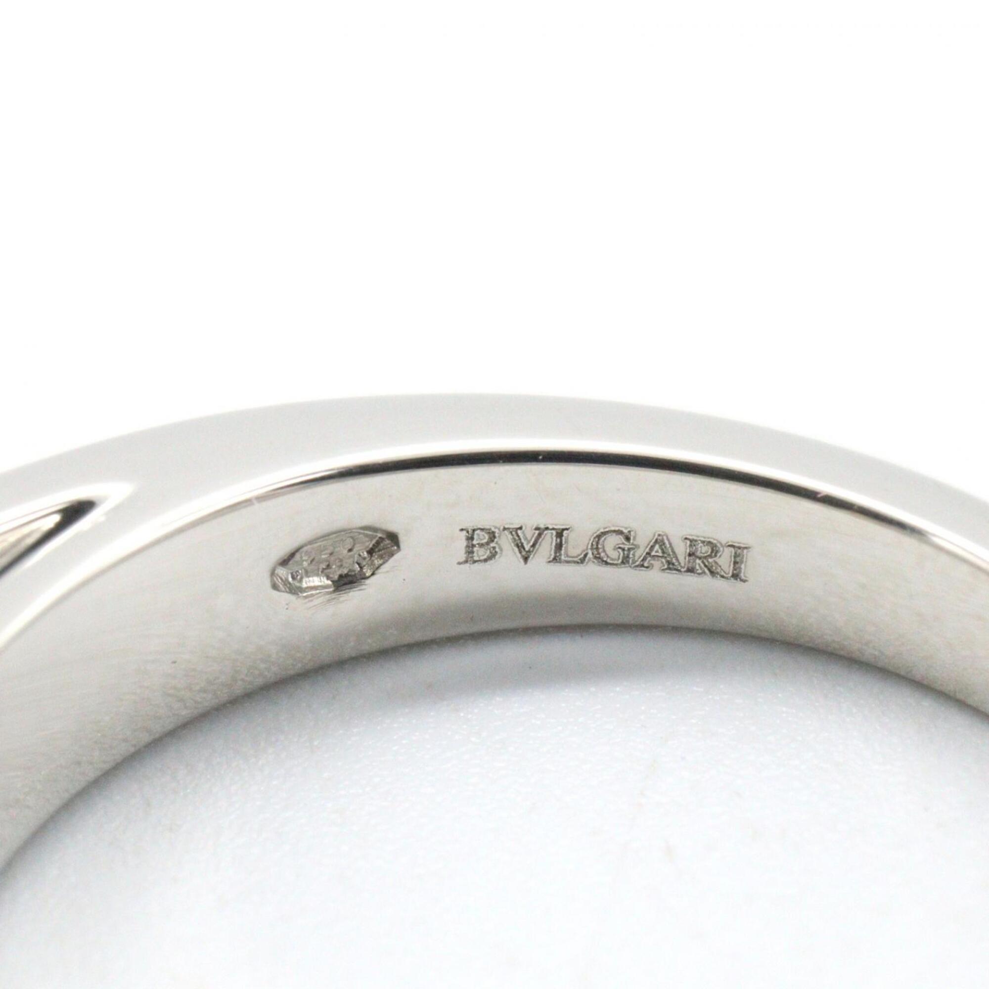 Bvlgari Silver Clear Platinum 950 Band Ring (Pre-Owned)