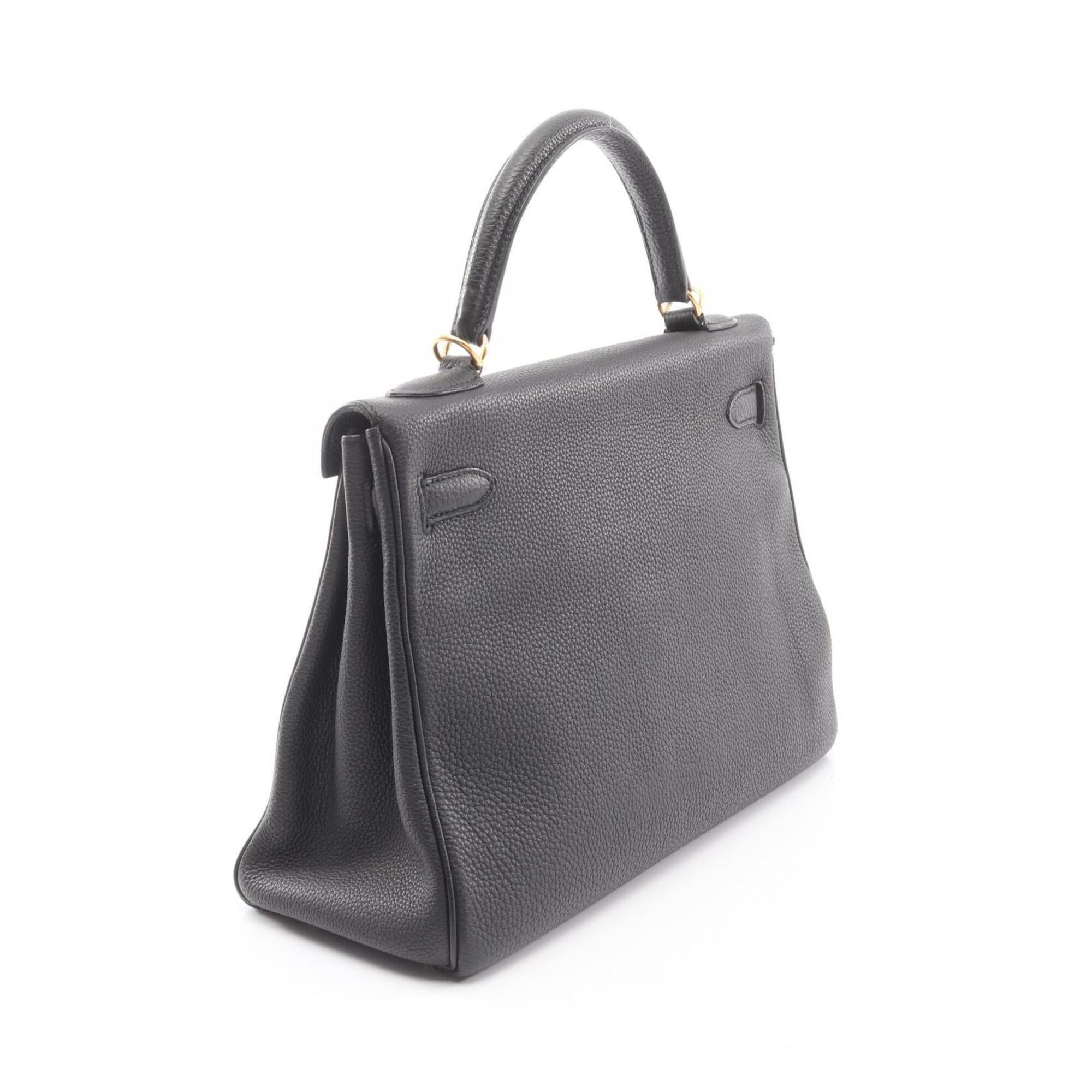 Hermes Black Togo Leather Handbag (Pre-Owned)