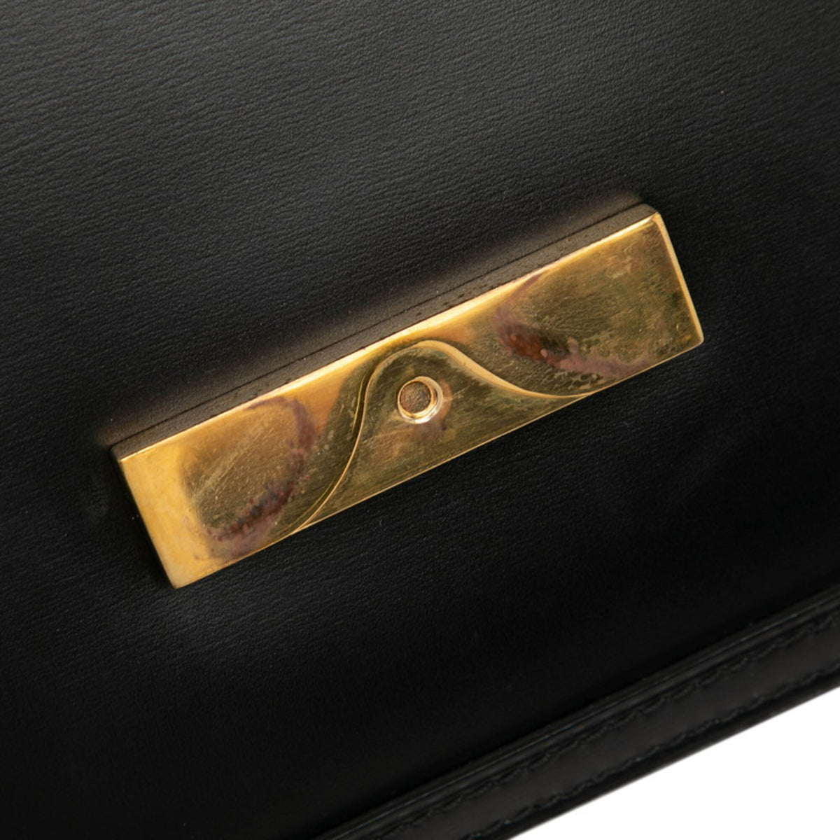 Louis Vuitton Black Leather Handbag Shoulder Bag (Pre-Owned)