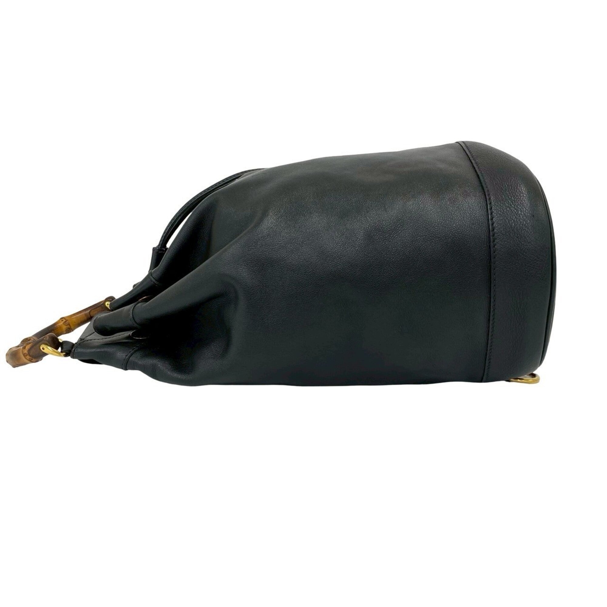 Gucci Black Leather Shoulder Bag Sling Bag (Pre-Owned)