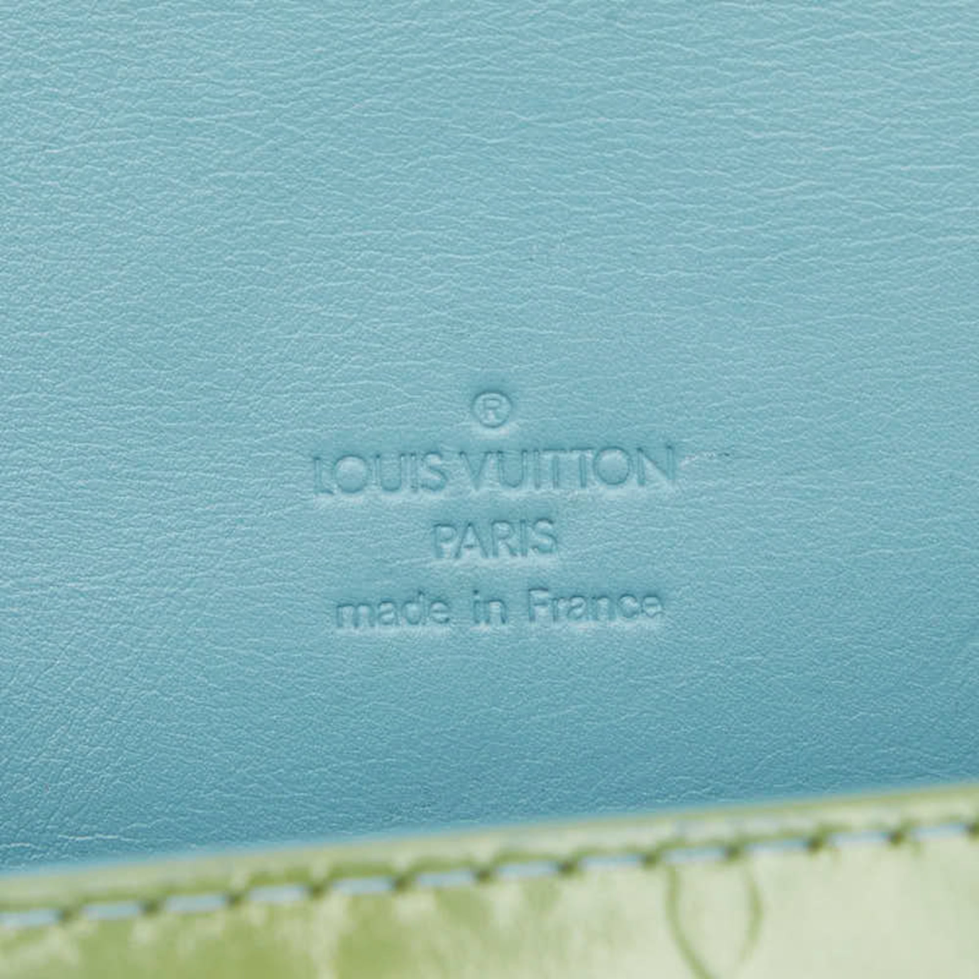 Louis Vuitton Monogram Vernis Baby Blue Green Patent Leather Shoulder Bag (Pre-Owned)