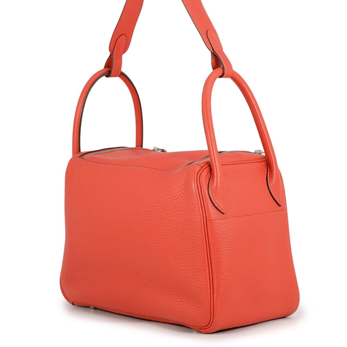 Hermes Rose Jaipur Taurillon Clemence Leather Handbag (Pre-Owned)