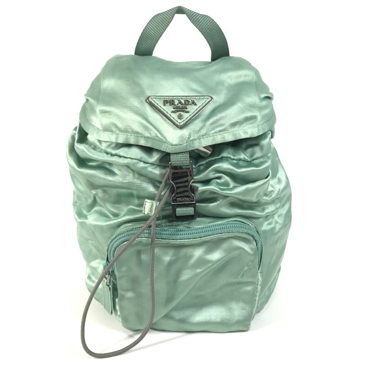 Prada Green Satin Backpack (Pre-Owned)