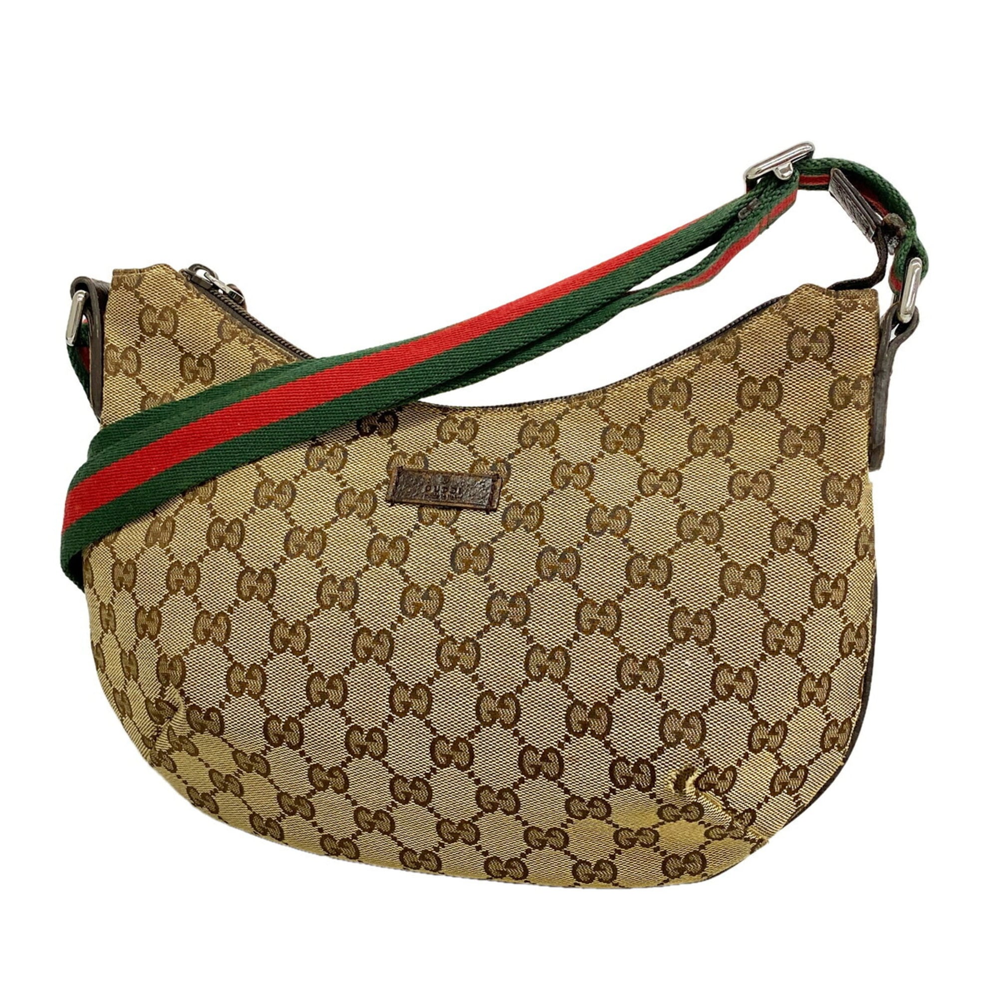 Gucci Brown Canvas Shoulder Bag (Pre-Owned)