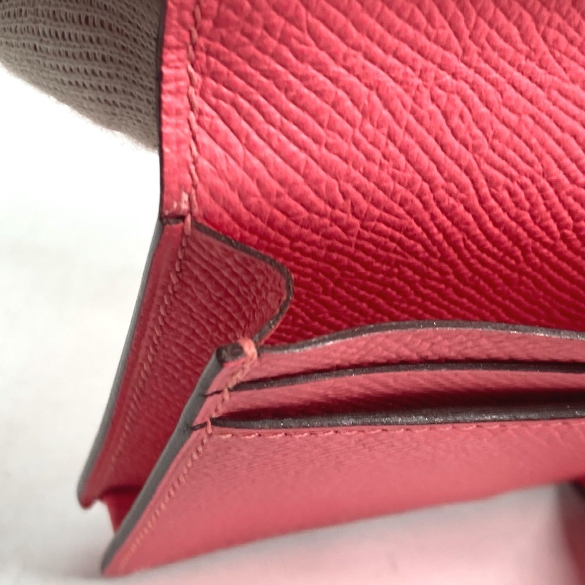 Hermes Pink Epsom Leather Long Wallet (Bi-Fold) (Pre-Owned)